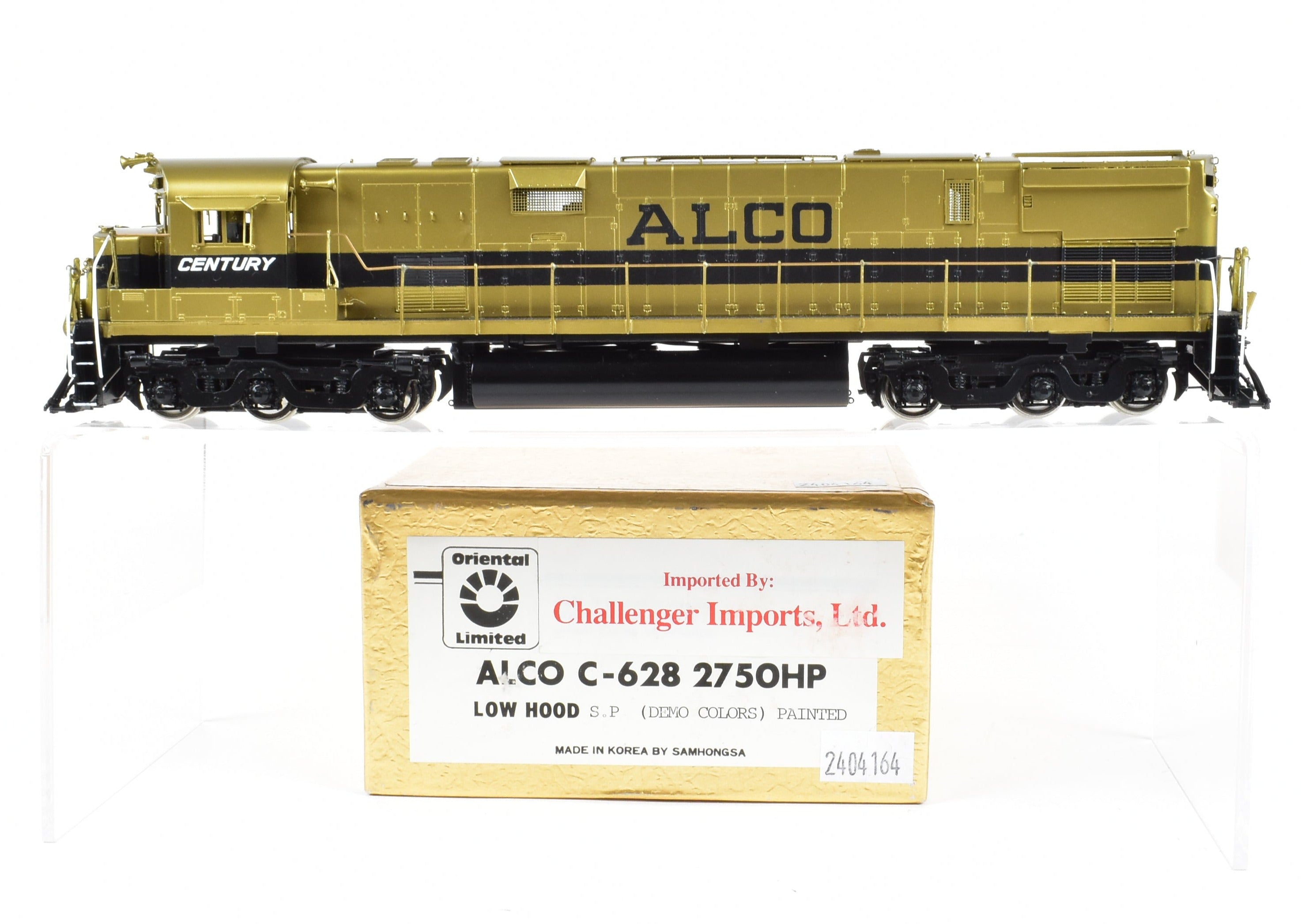 Brass HO-scale Southern Pacific Alco C-628 FP in Alco Demo Colors