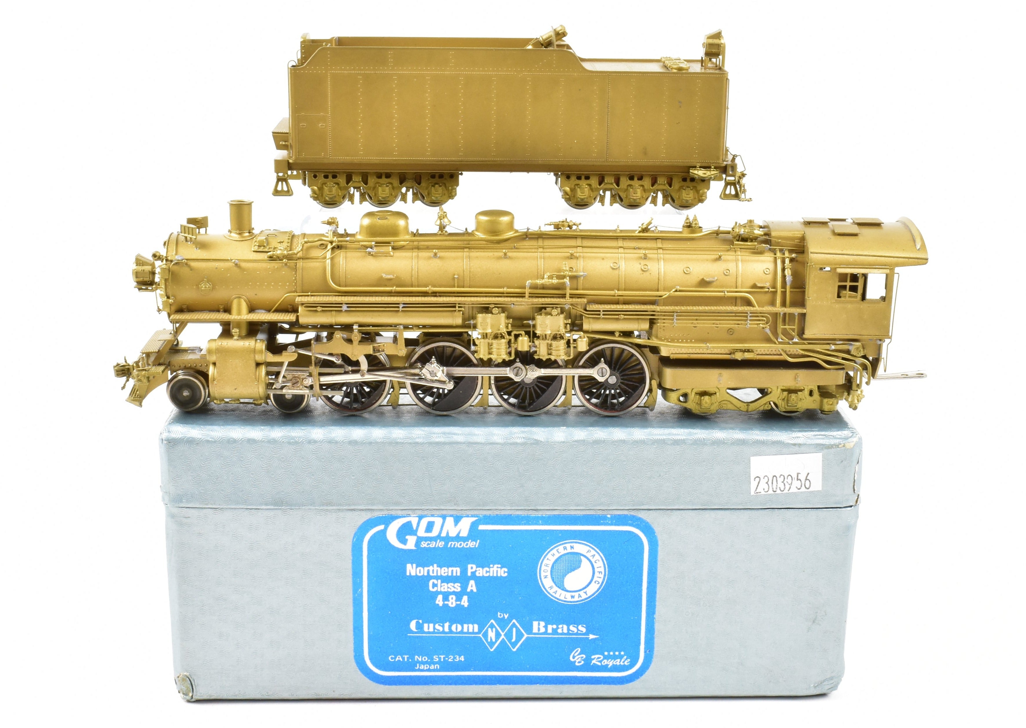 HO Scale Brass Model Train - Northern Pacific Class A 4-8-4 Royale Series, Custom-Built by NJ Custom Brass