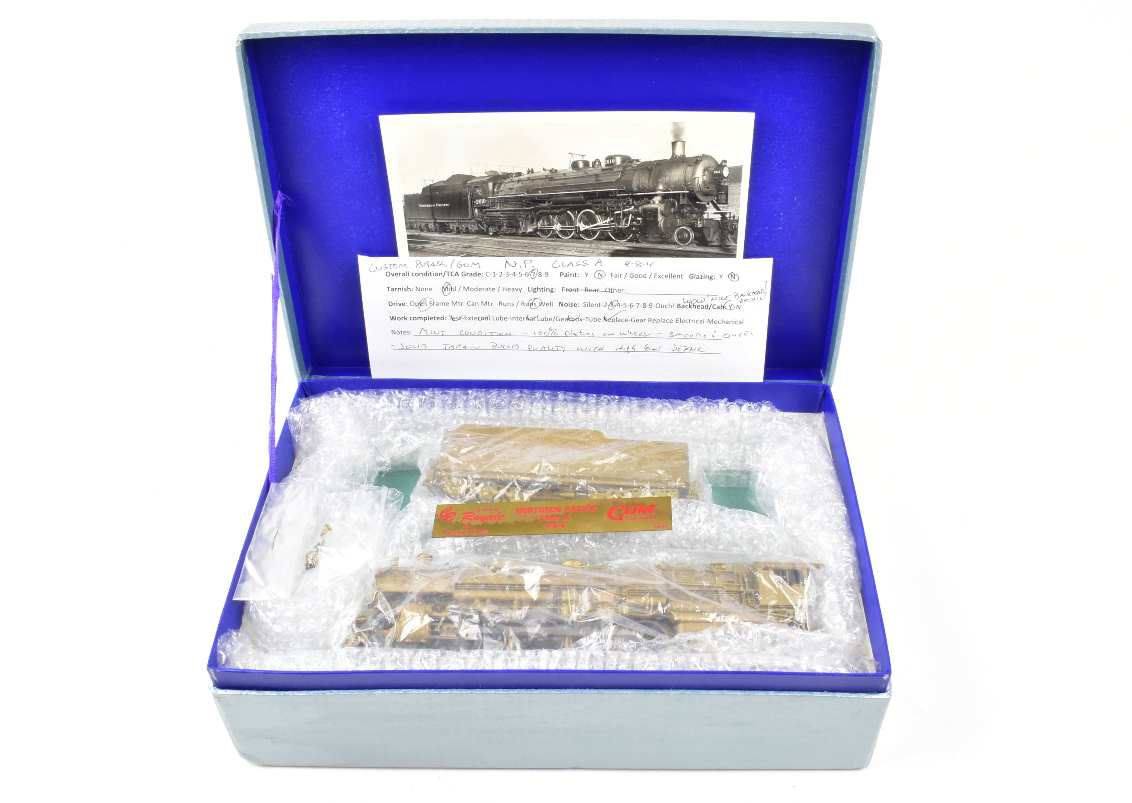 HO Scale Brass Model Train - Northern Pacific Class A 4-8-4 Royale Series, Custom-Built by NJ Custom Brass
