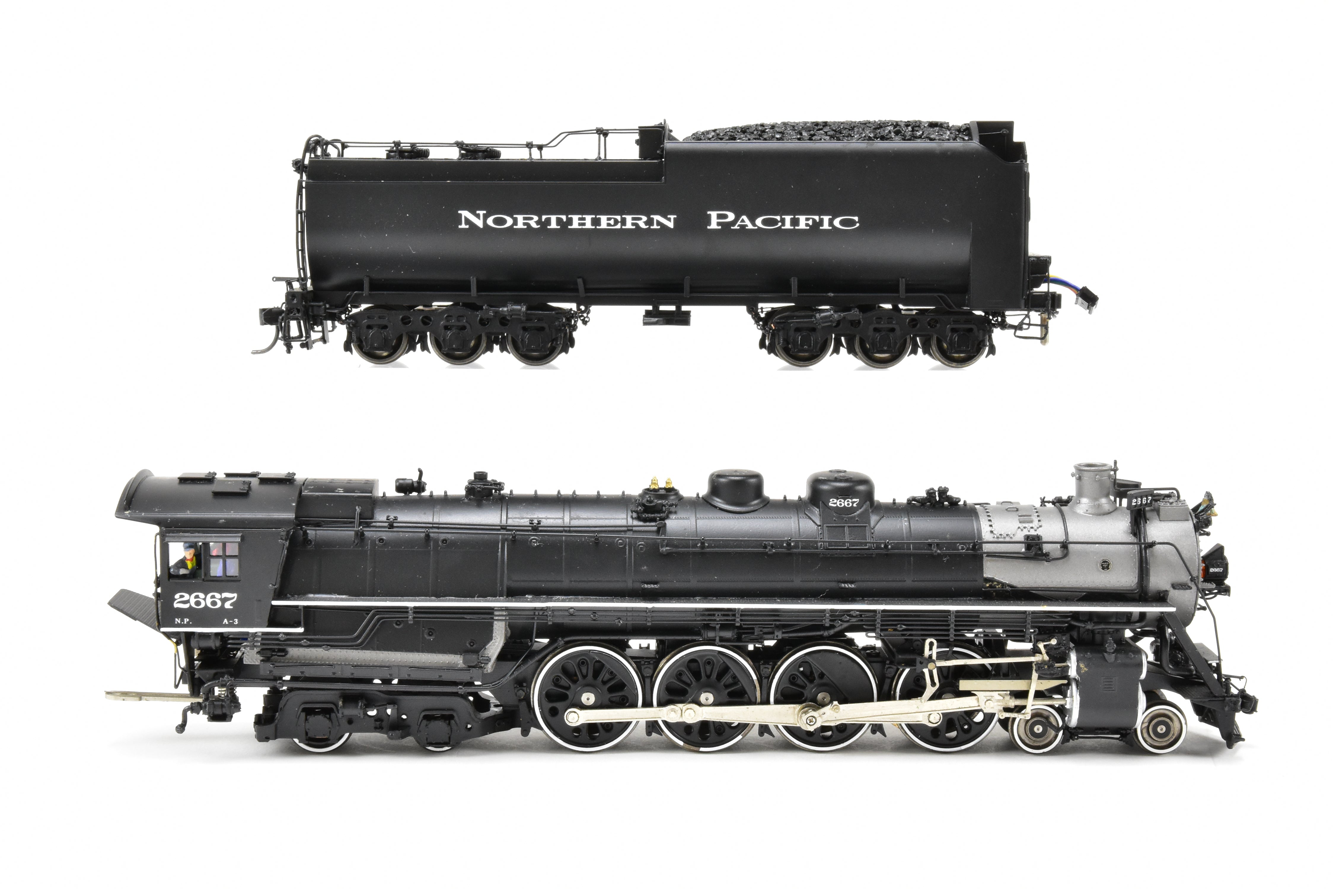 HO Scale Brass Sunset NP A-3 4-8-4 FP #2667 Model with QSI DCC & Sound