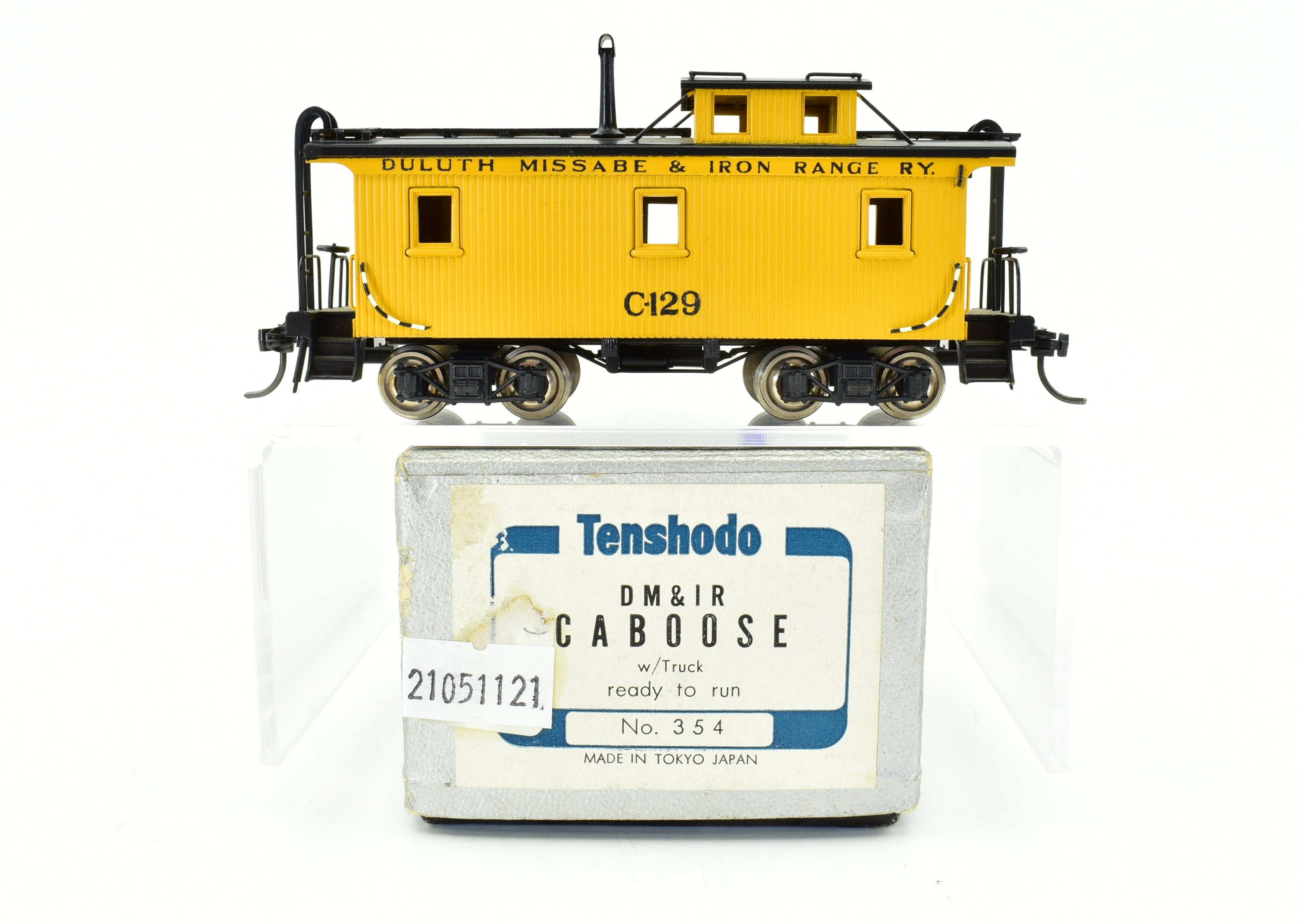 HO Scale Brass PFM - Tenshodo Duluth Missabe & Iron Range Factory - Painted Caboose Model for Model Trains