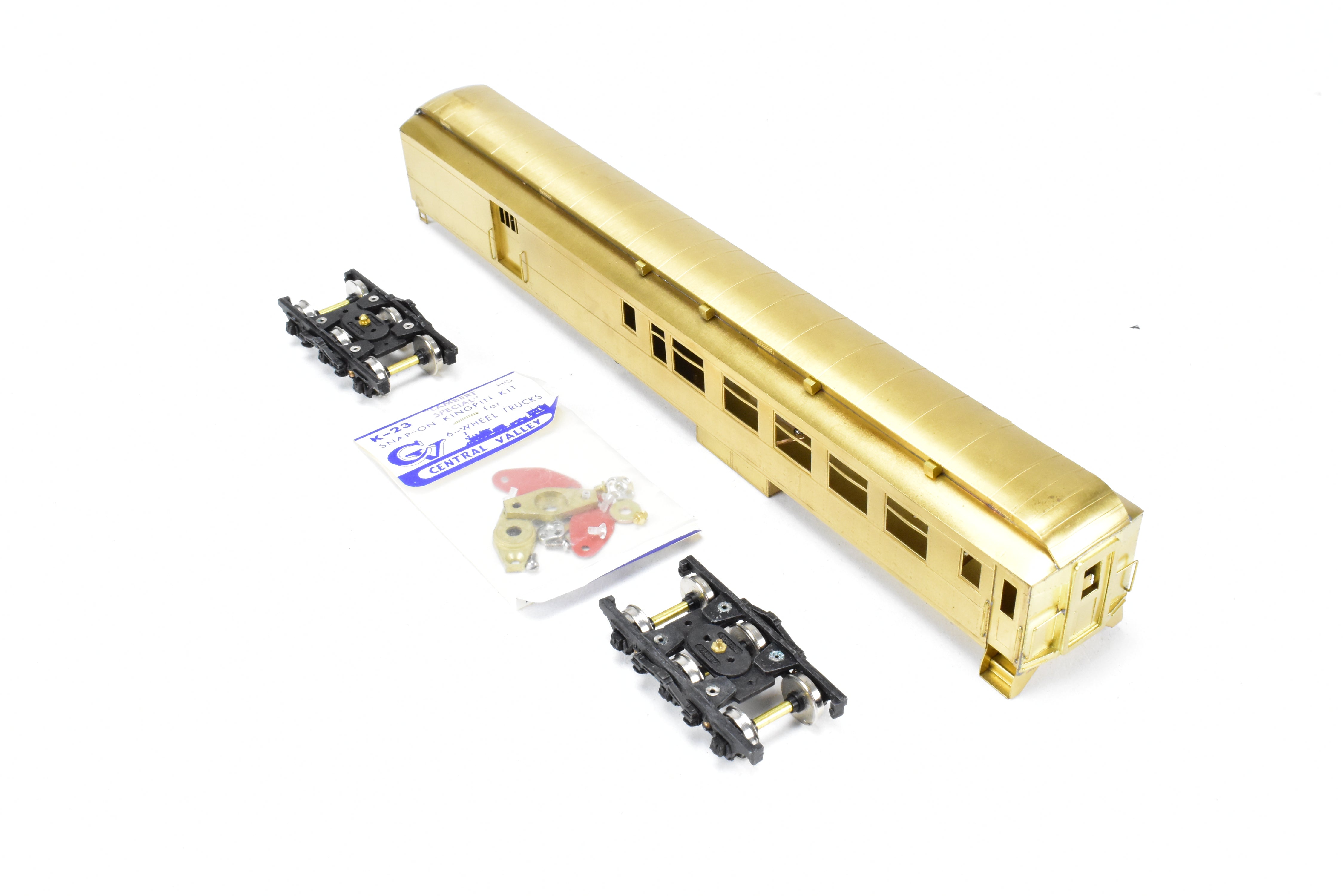 HO Scale Brass ATSF - Santa Fe Heavyweight Combine with Central Valley Trucks