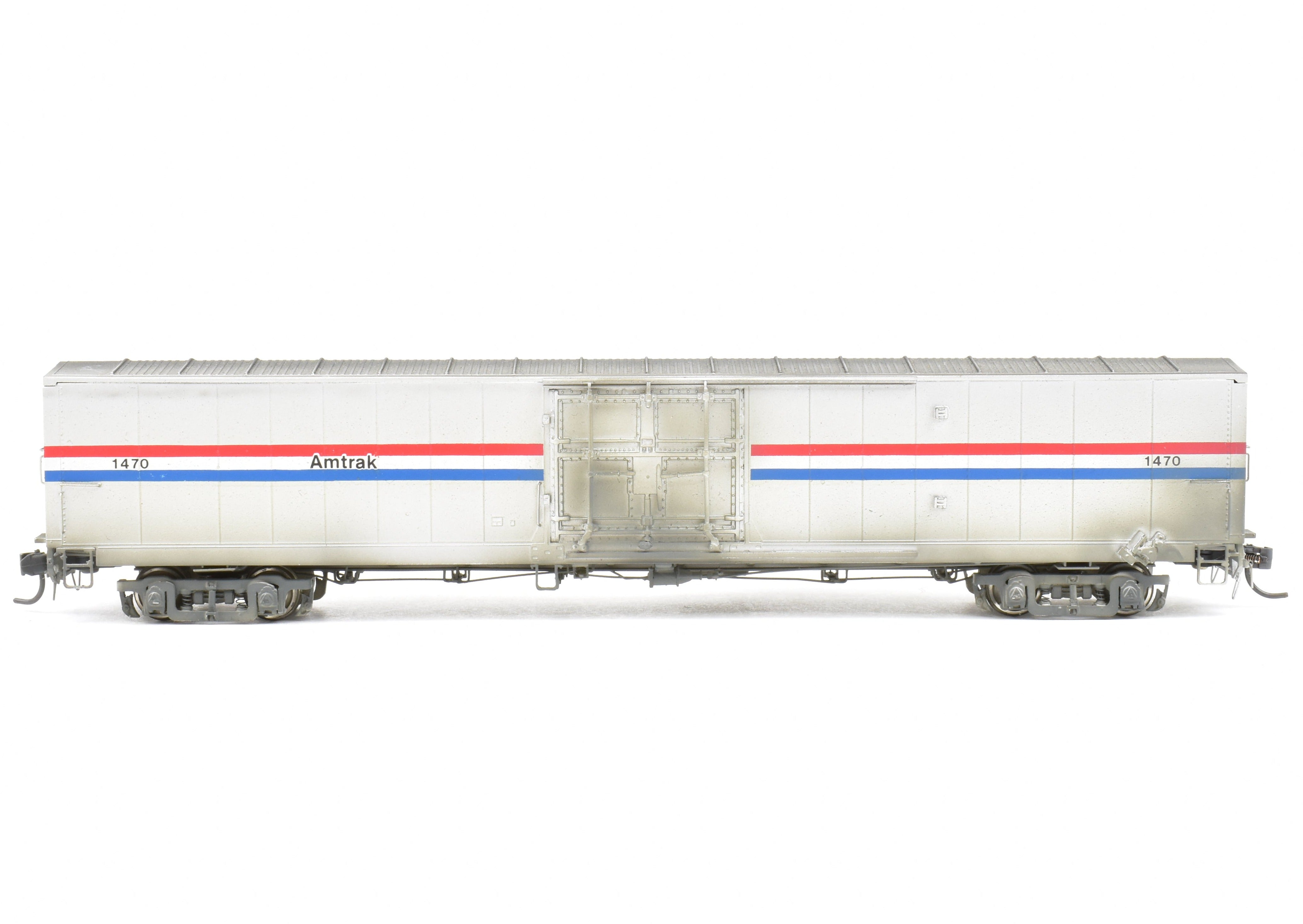 Custom Painted & Weathered HO Brass Metro Models Amtrak #1470 Merchandise Handling Car