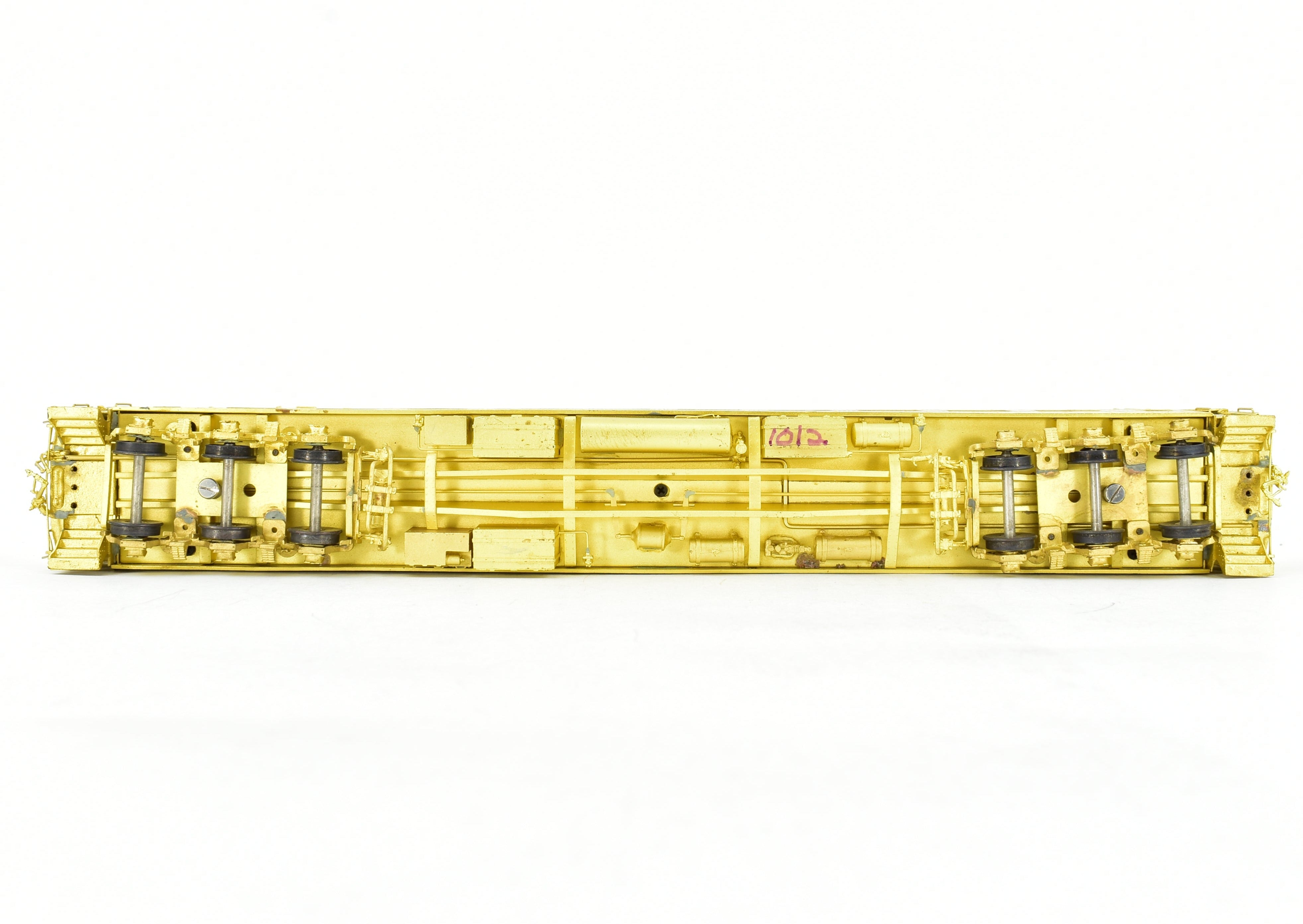 HO Scale Brass Model of Pecos River Brass ATSF - Santa Fe Heavyweight Chair Smoker with AC, Numbered from 1039 to 1049
