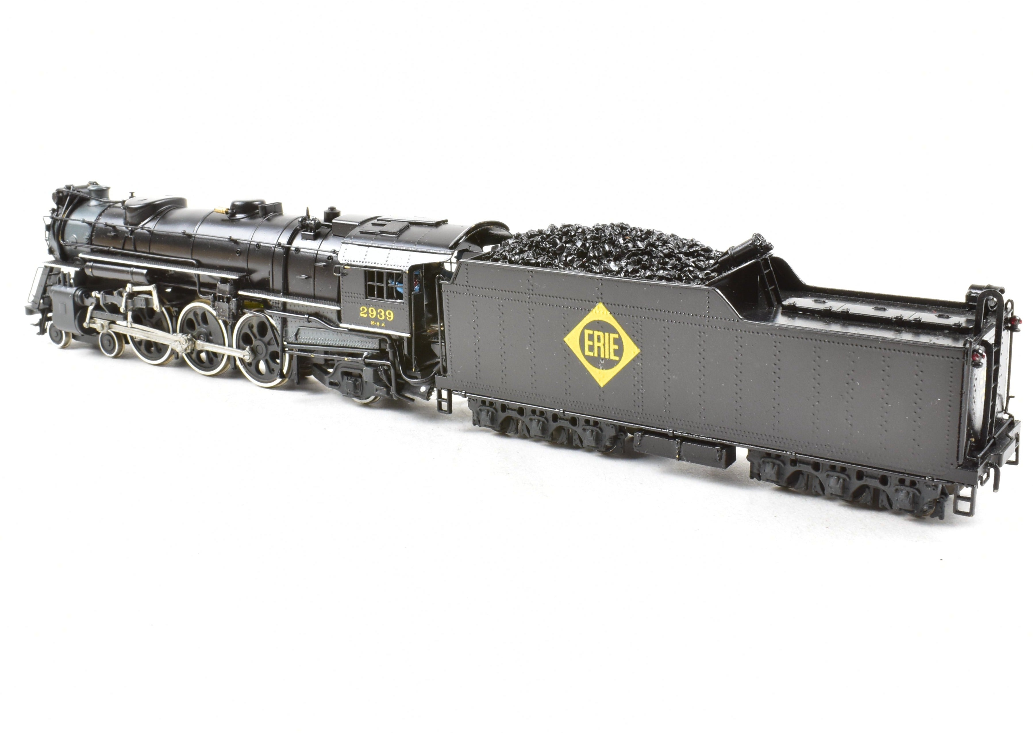 HO Scale Brass Max Gray Erie Railroad K-5 4-6-2 Pacific Steam Locomotive Model Custom Painted with SoundTraxx Econami DCC and Sound System