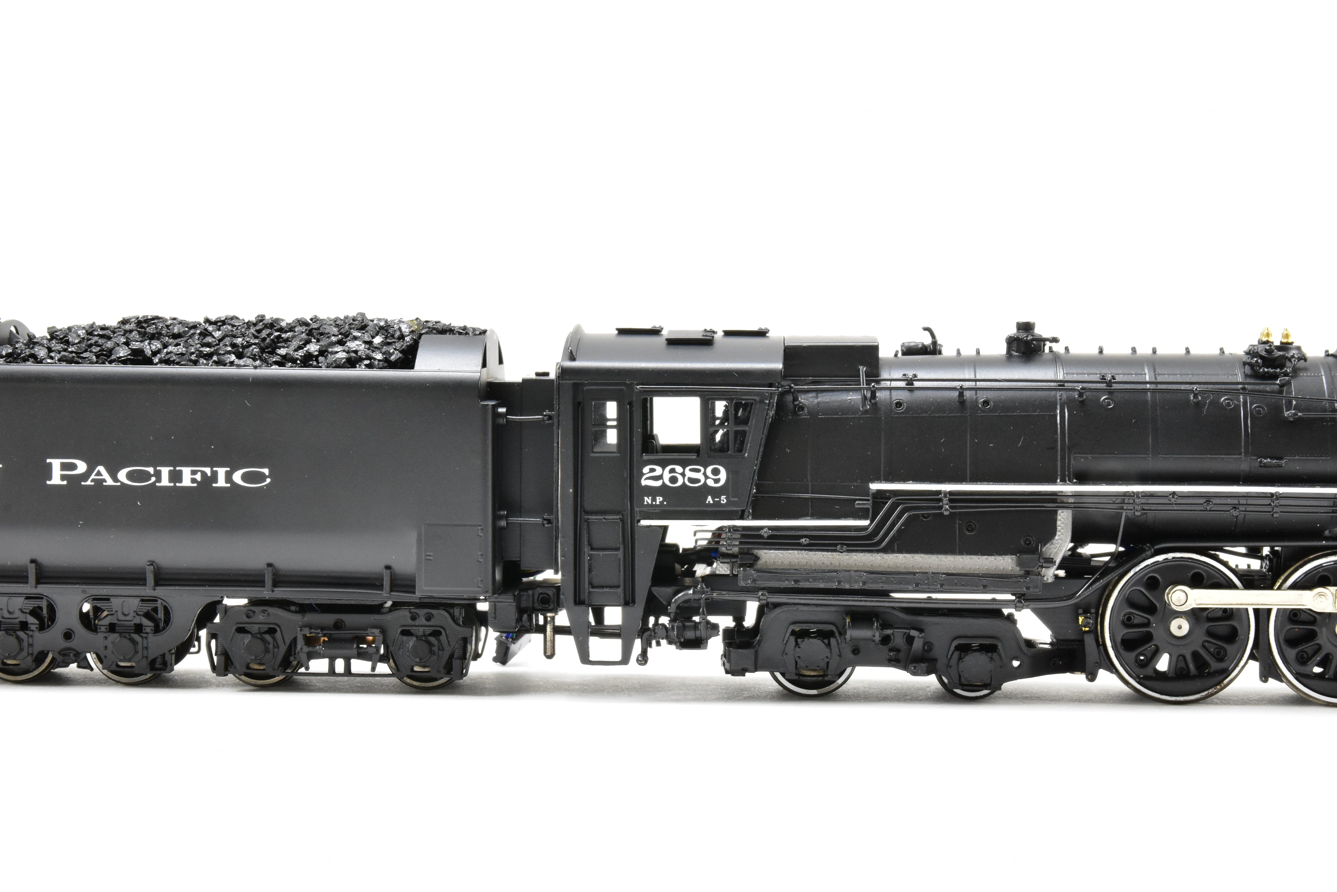 HO Scale Brass Northern Pacific A-5 4-8-4 FP #2689 Black Model with QSI DCC & Sound