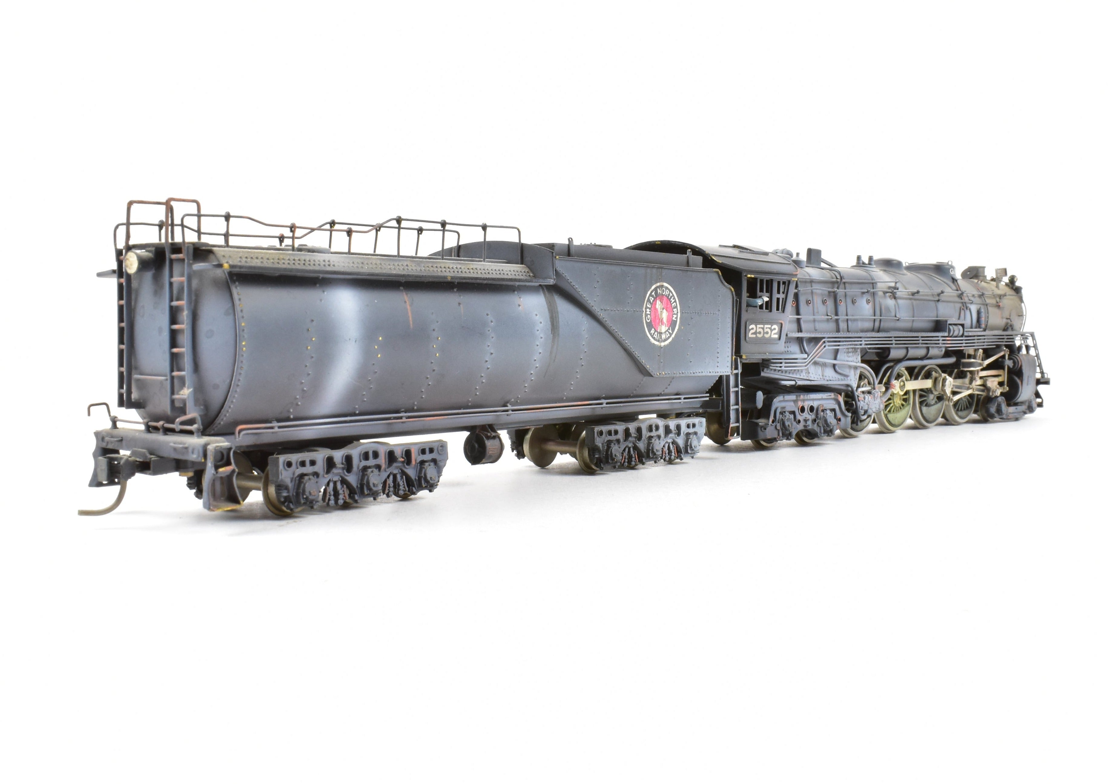 HO Scale Brass PFM - Tenshodo GN - Great Northern 4-8-4 Class S-1 Steam Locomotive Model with 1970 Run Factory Paint and Heavy Custom Weathering