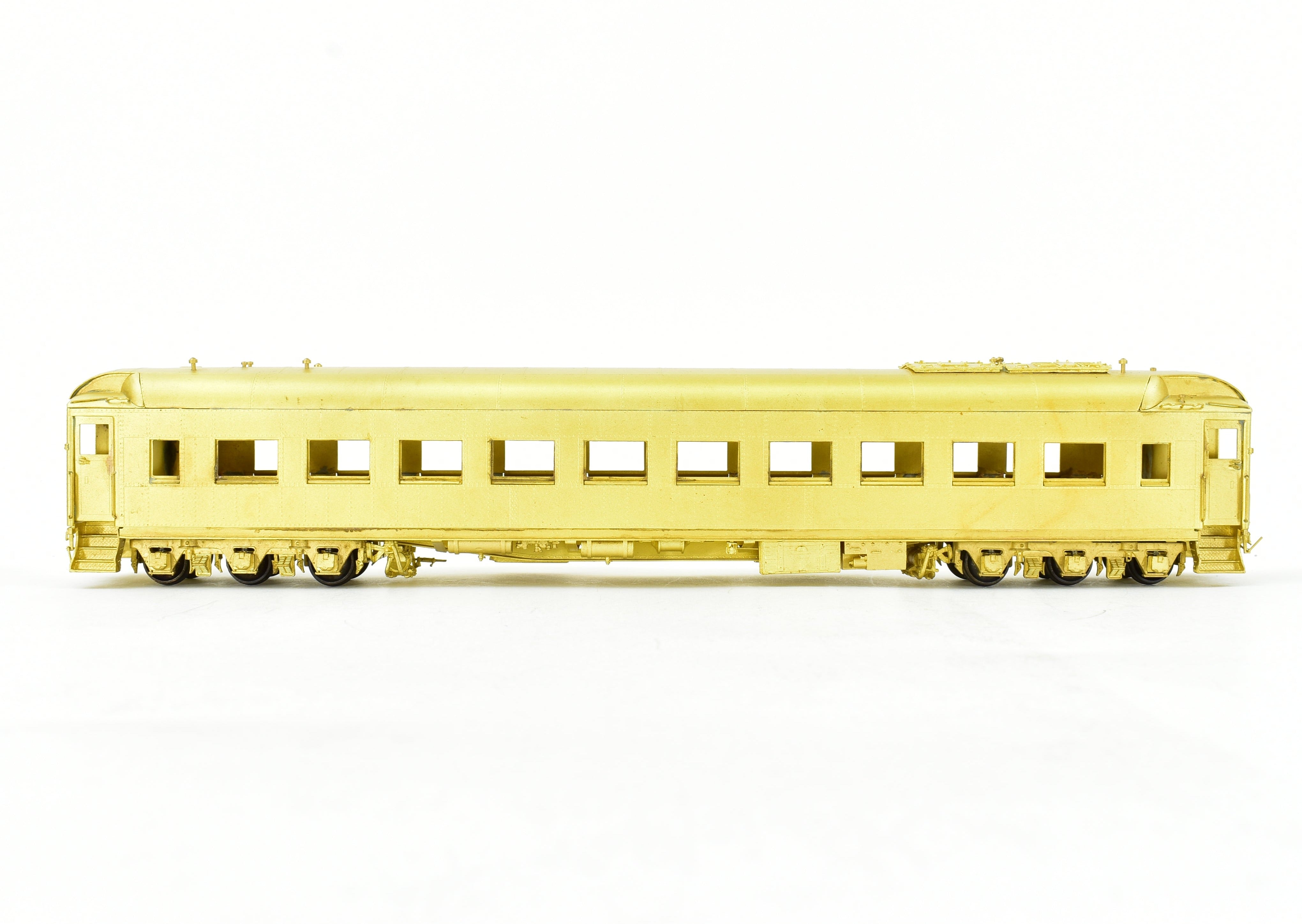 HO Scale Brass Model of Pecos River Brass ATSF - Santa Fe Heavyweight Chair Smoker with AC, Numbered from 1039 to 1049
