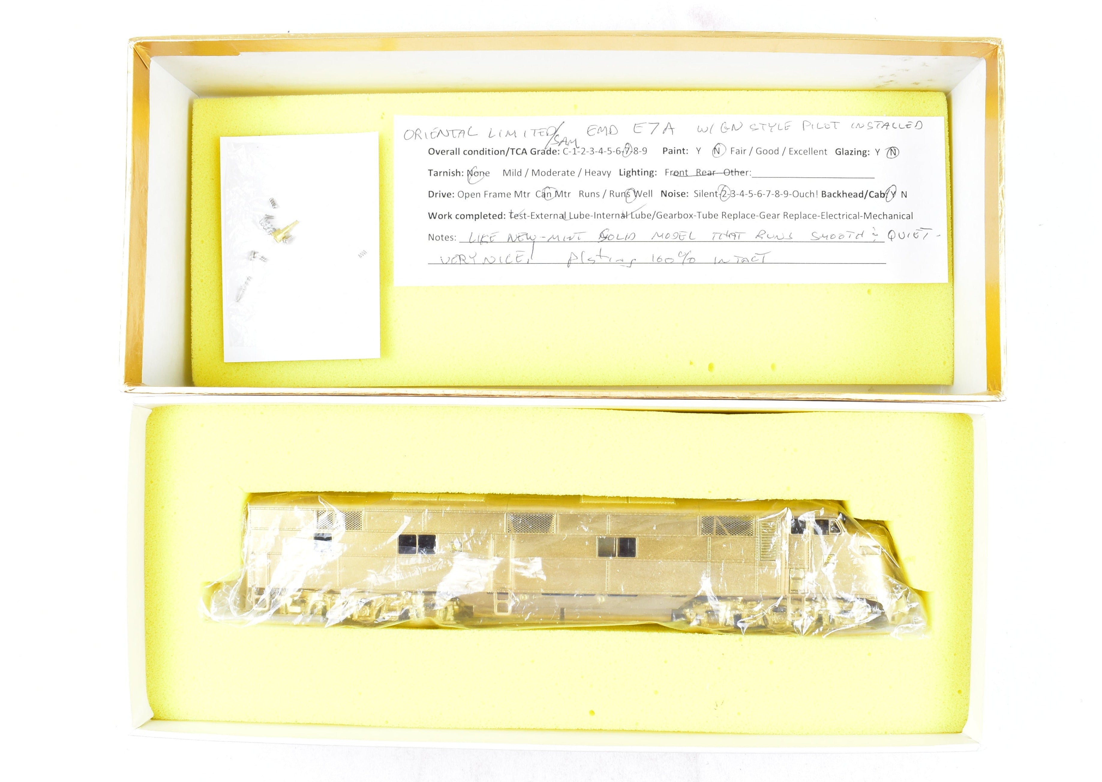 HO Brass Oriental Limited EMD E7A 2000 HP Phase I with Great Northern Open Pilot
