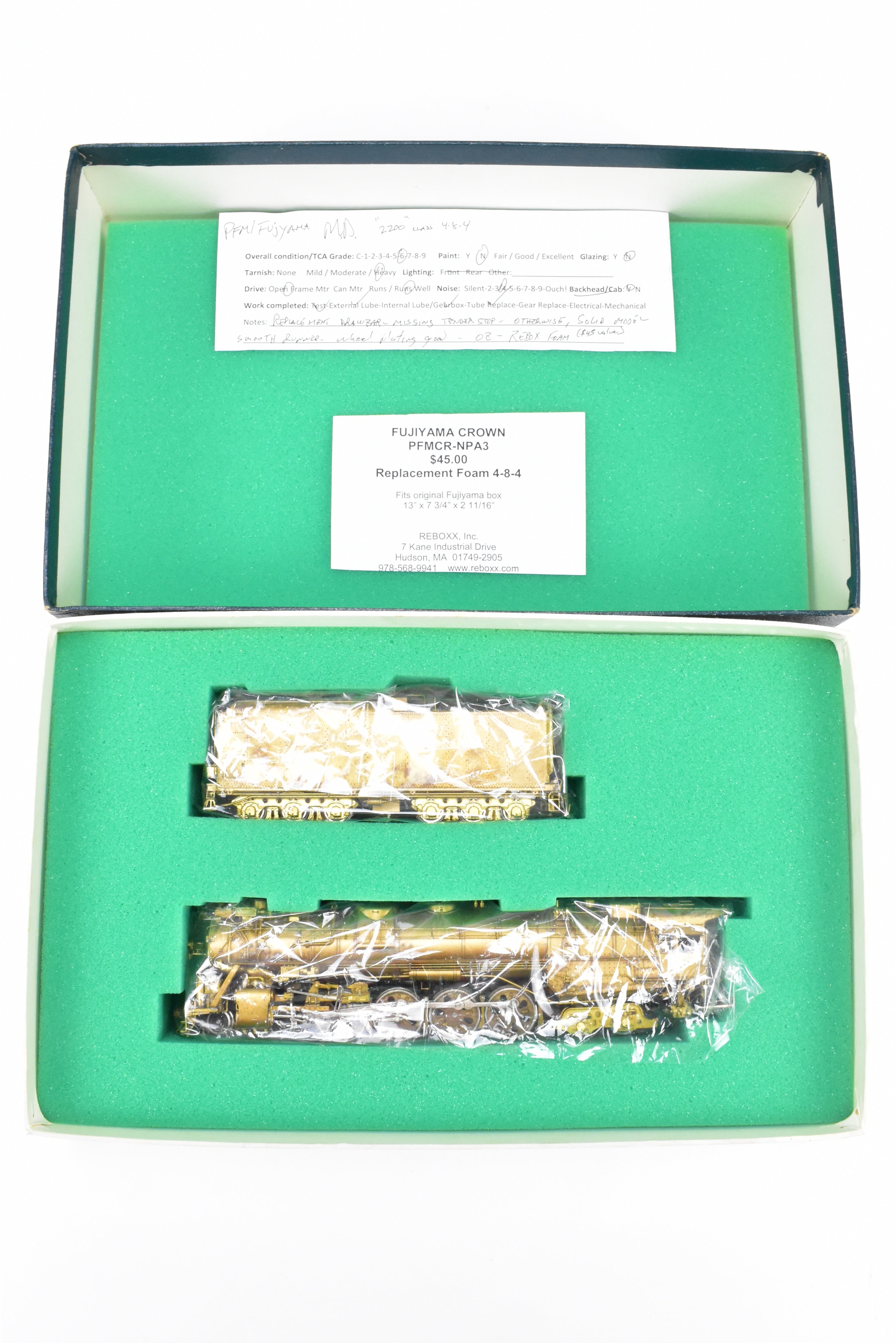 HO Scale Brass PFM - Fujiyama Missouri Pacific 4-8-4 2200 Class Steam Locomotive Model - As Is Condition