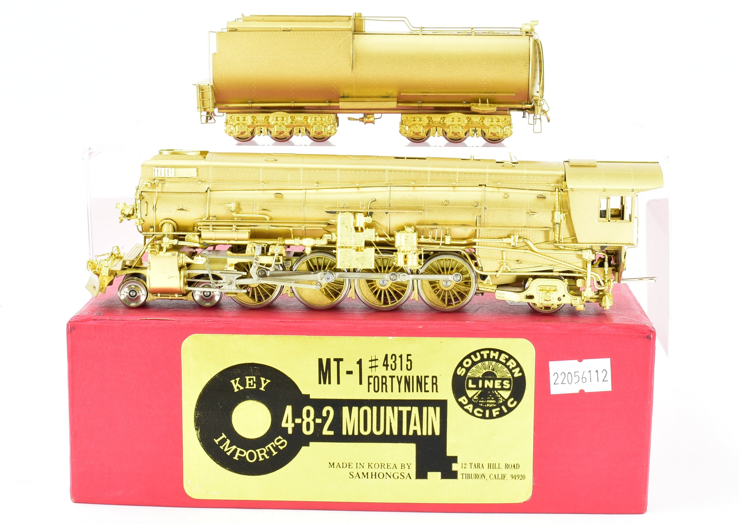 HO Scale Brass Key Imports SP Southern Pacific MT - 1 4 - 8 - 2 Mountain Locomotive #4315 Fortyniner