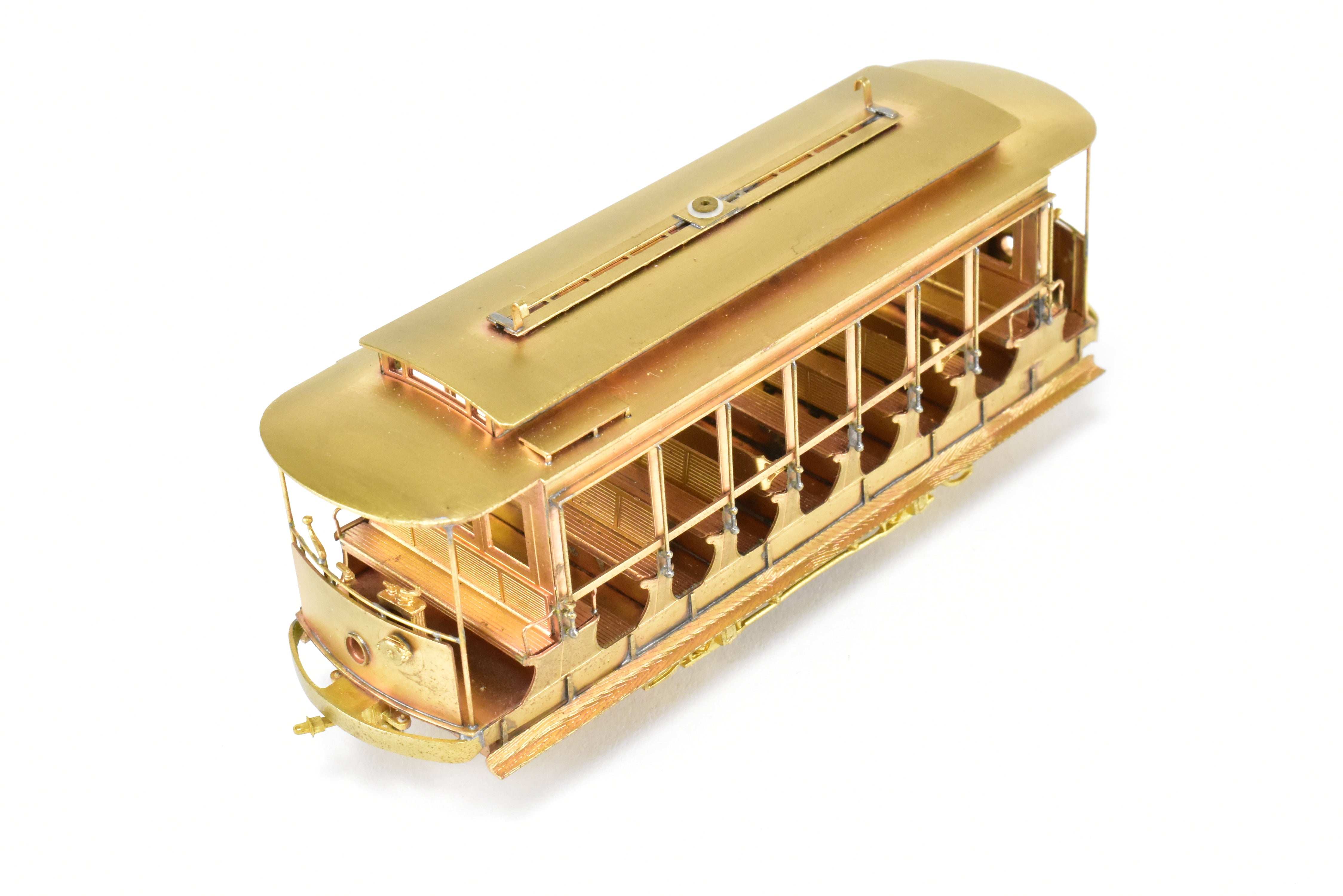 HO Scale Brass MTS Imports Various Roads Brill 10 Bench Open Trolley Model for Model Train Enthusiasts