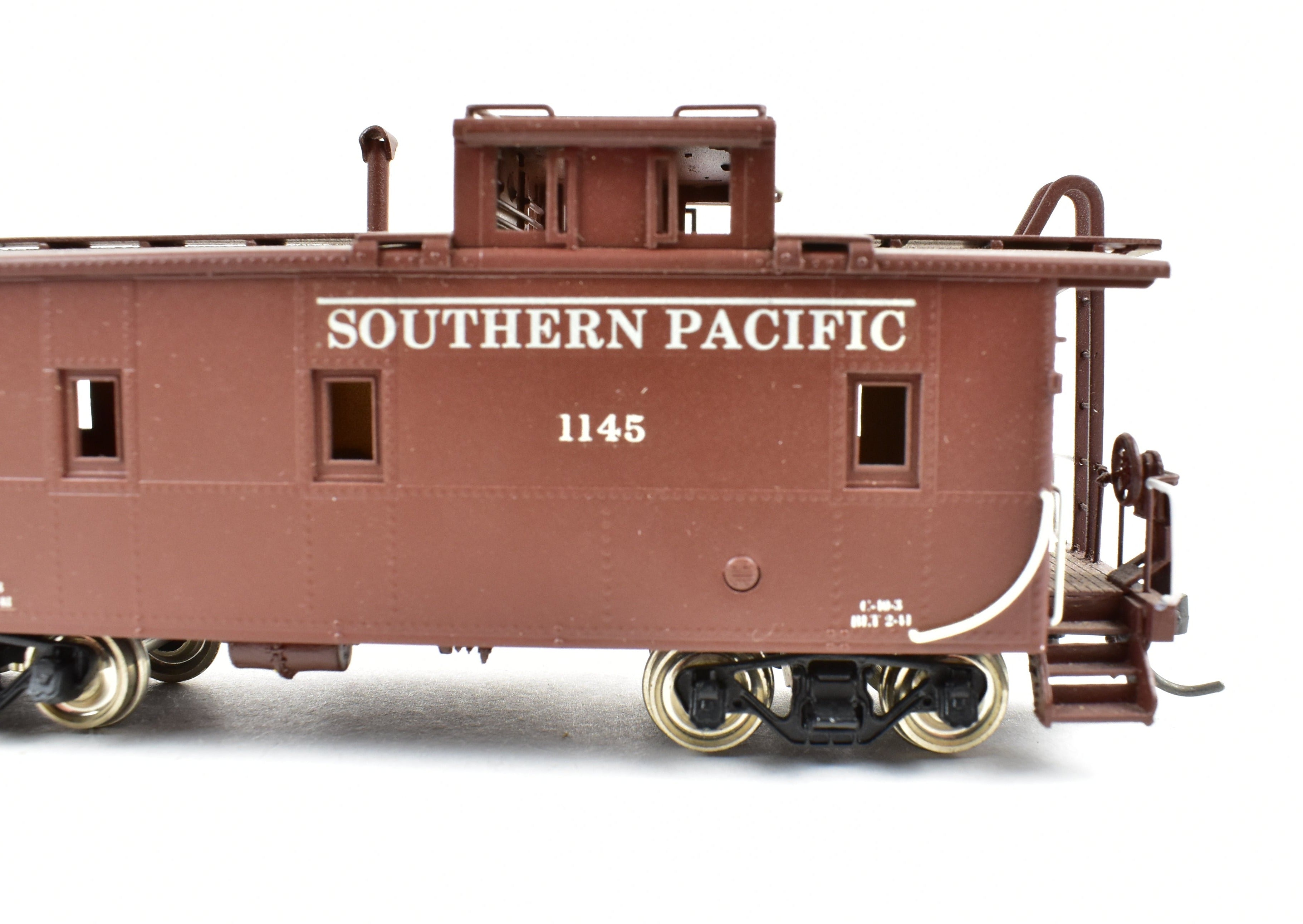 HO Scale Brass Pacific Fast Mail (PFM) SKI SP Southern Pacific Steam Era C - 40 - 3 Steel Caboose, Factory Painted with Road Number 1145