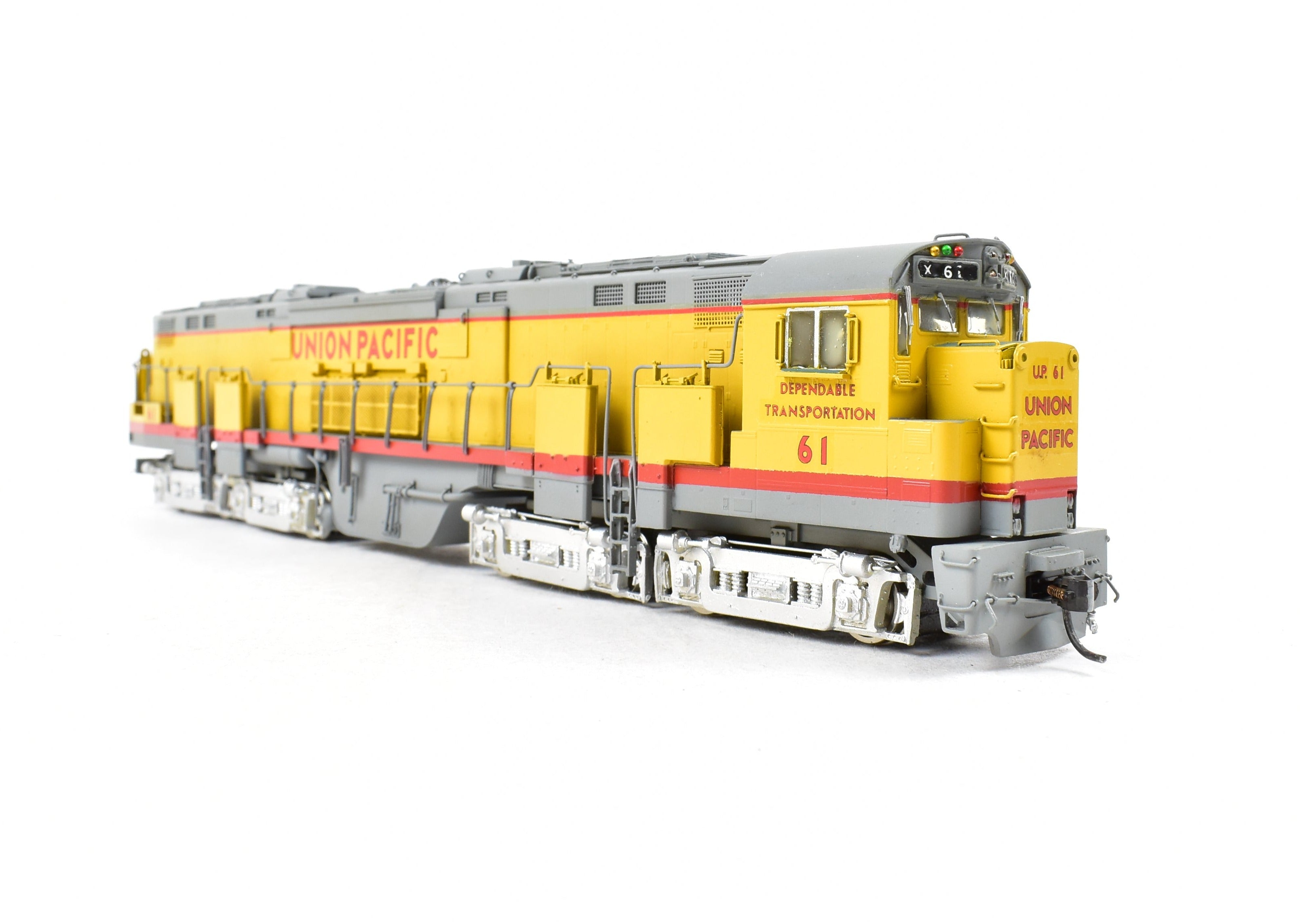 High - Quality HO Scale Brass Oriental Limited Union Pacific Alco C855 A/B/A Set with Custom Painting and Excellent Condition