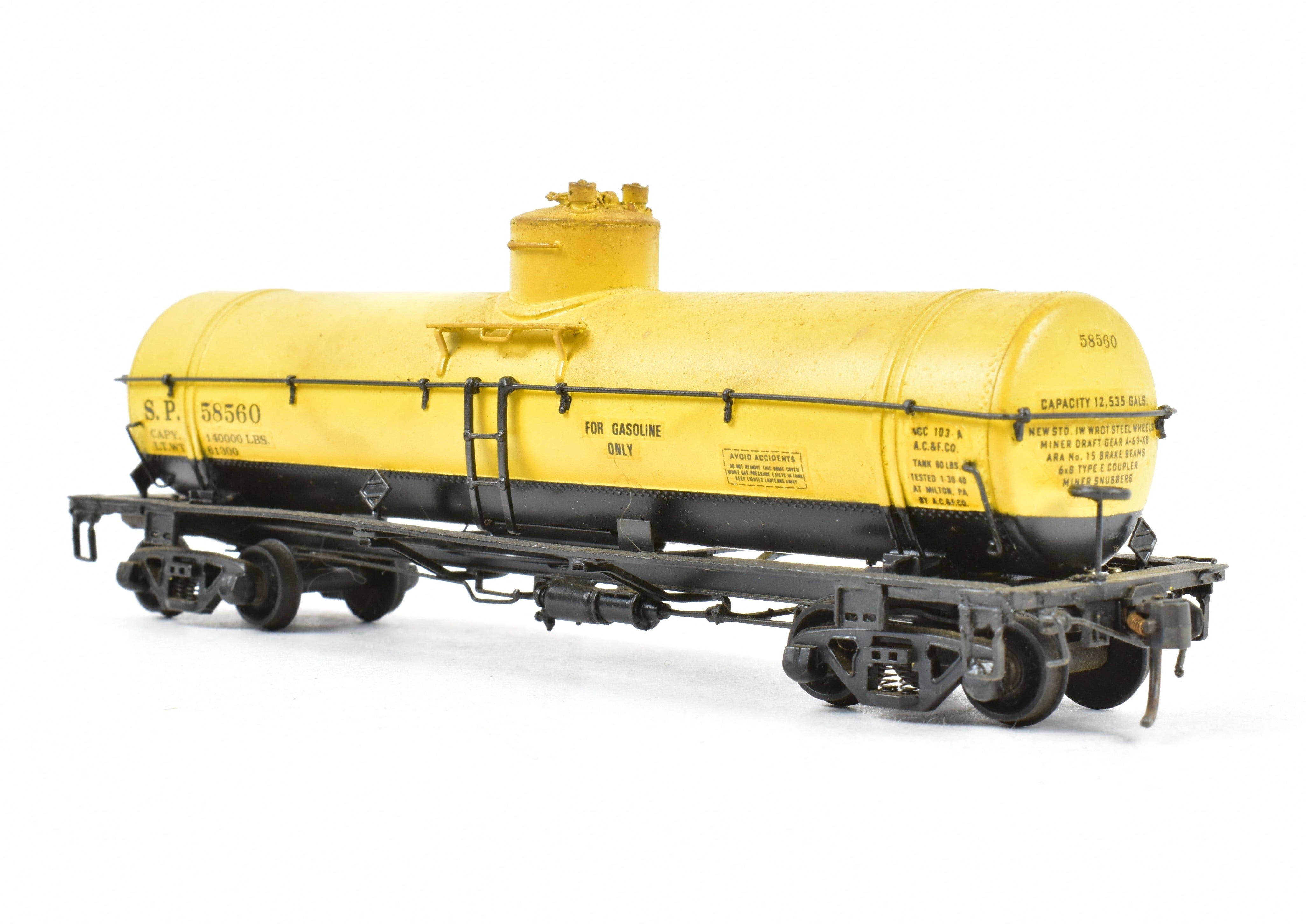 Custom Painted HO Brass Southern Pacific O - 50 - 12 Tank Car by Pecos River