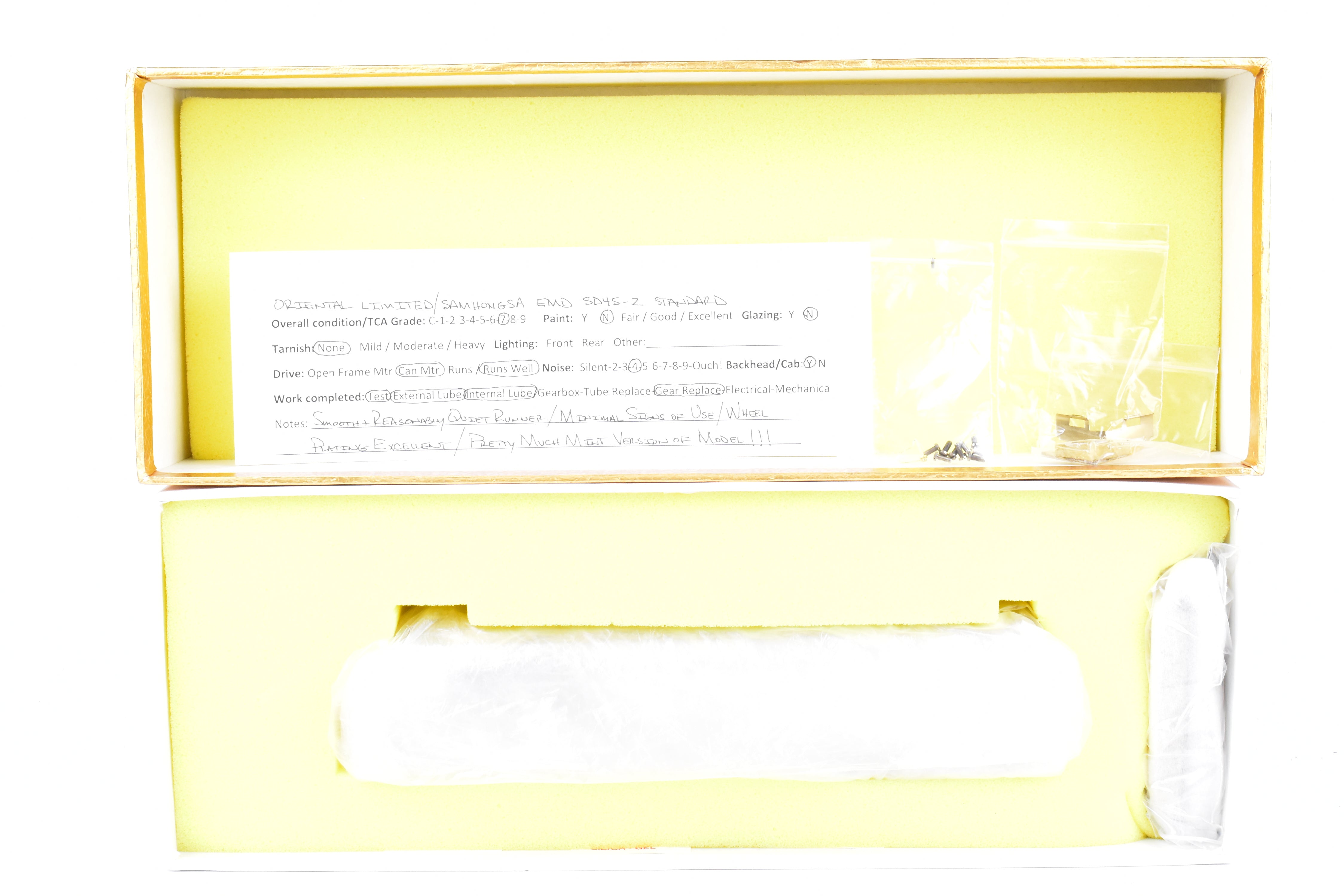 HO Scale Brass Oriental Limited EMD SD45 - 2 3600 HP Standard Model Train