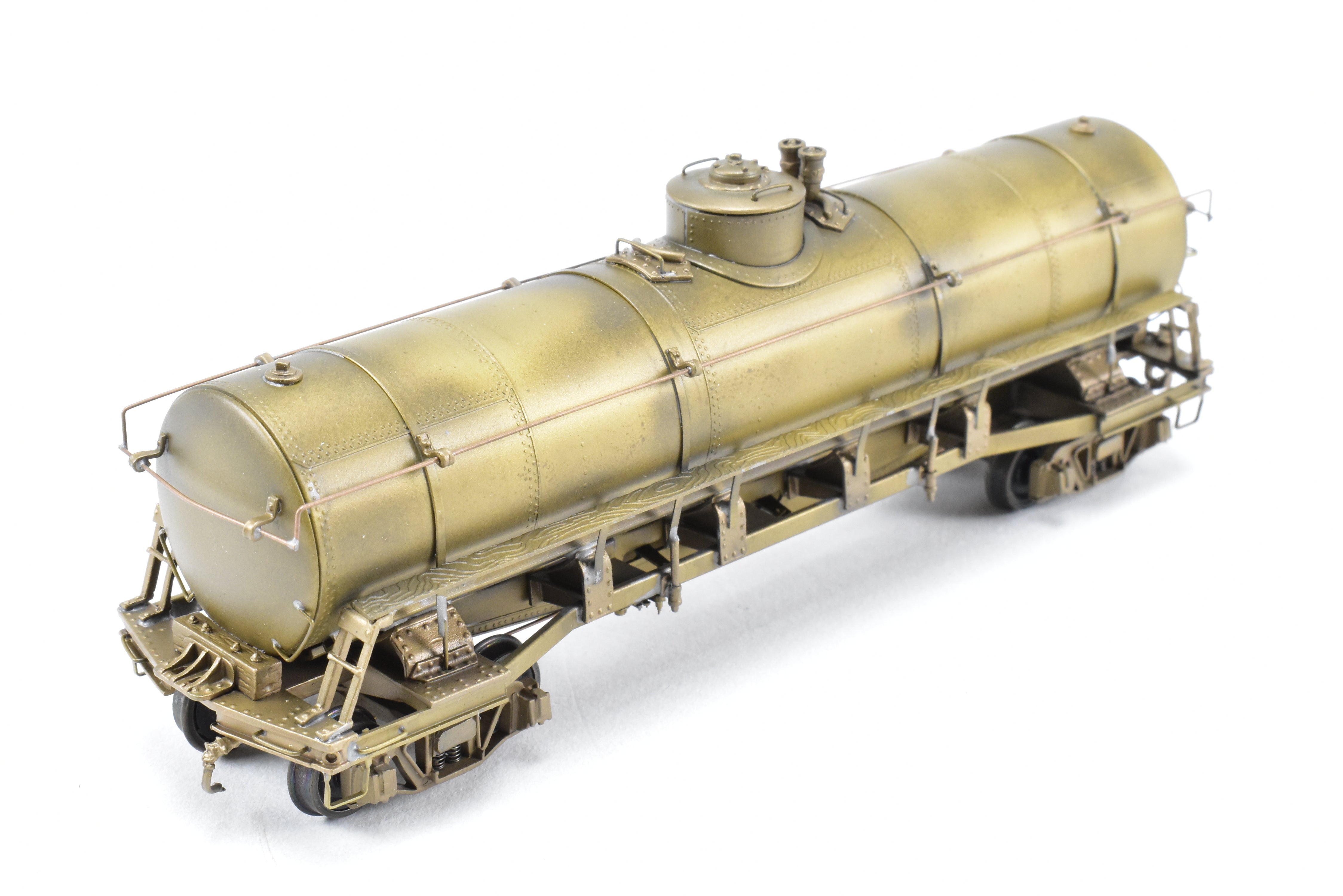 1989 HO Brass Pecos River ATSF - Santa Fe 10,500 Gallon TK - H Tank Car w/ Andrews Trucks