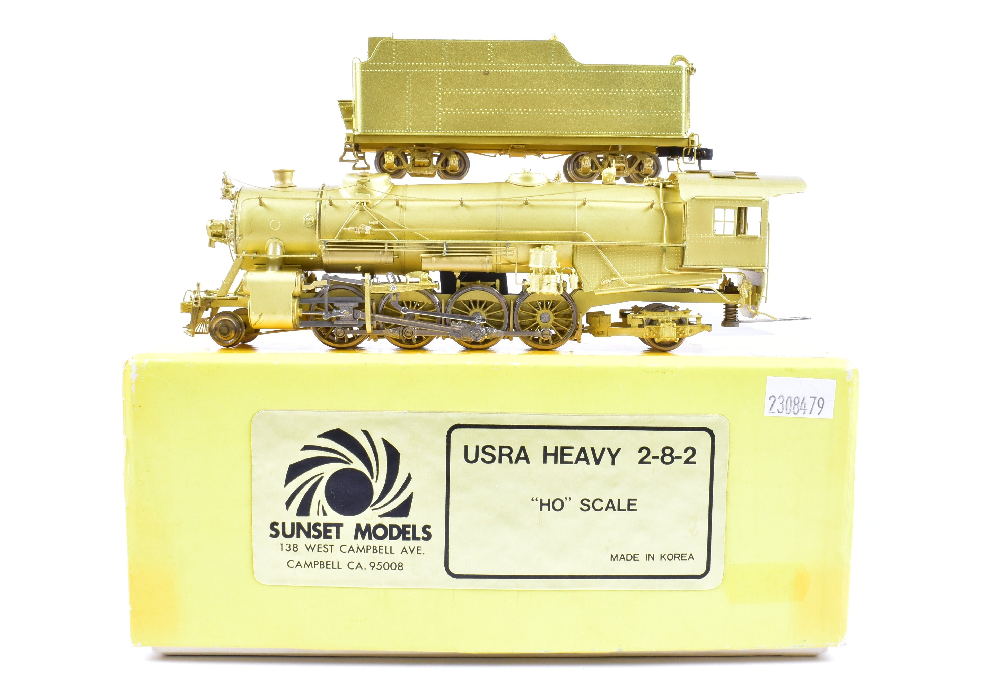 HO Scale Brass Sunset Models USRA - United States Railway Administration Heavy 2-8-2 Mikado Model Train