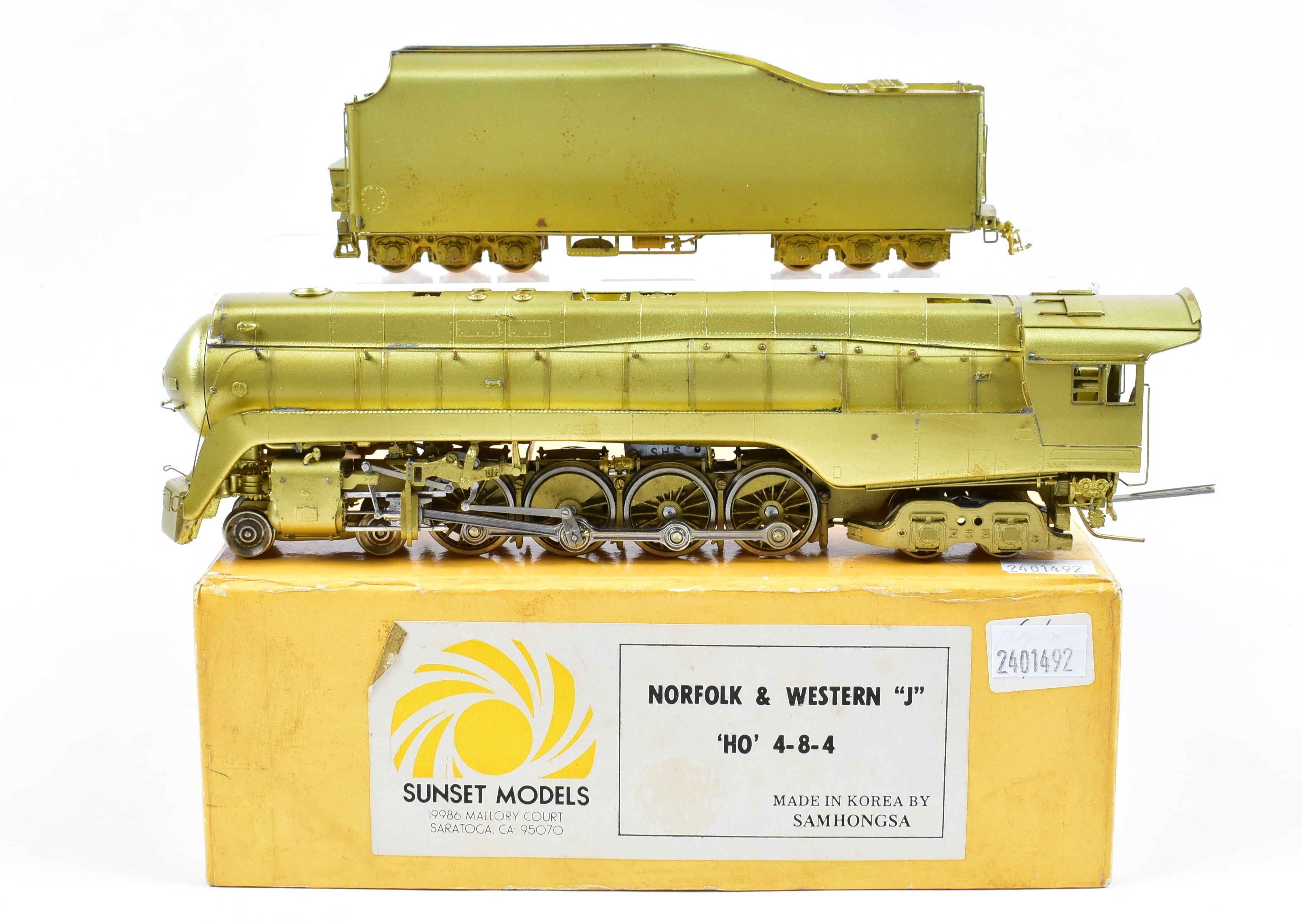 HO Scale Brass Sunset Models N&W Norfolk & Western Class J 4-8-4 Near Mint Model