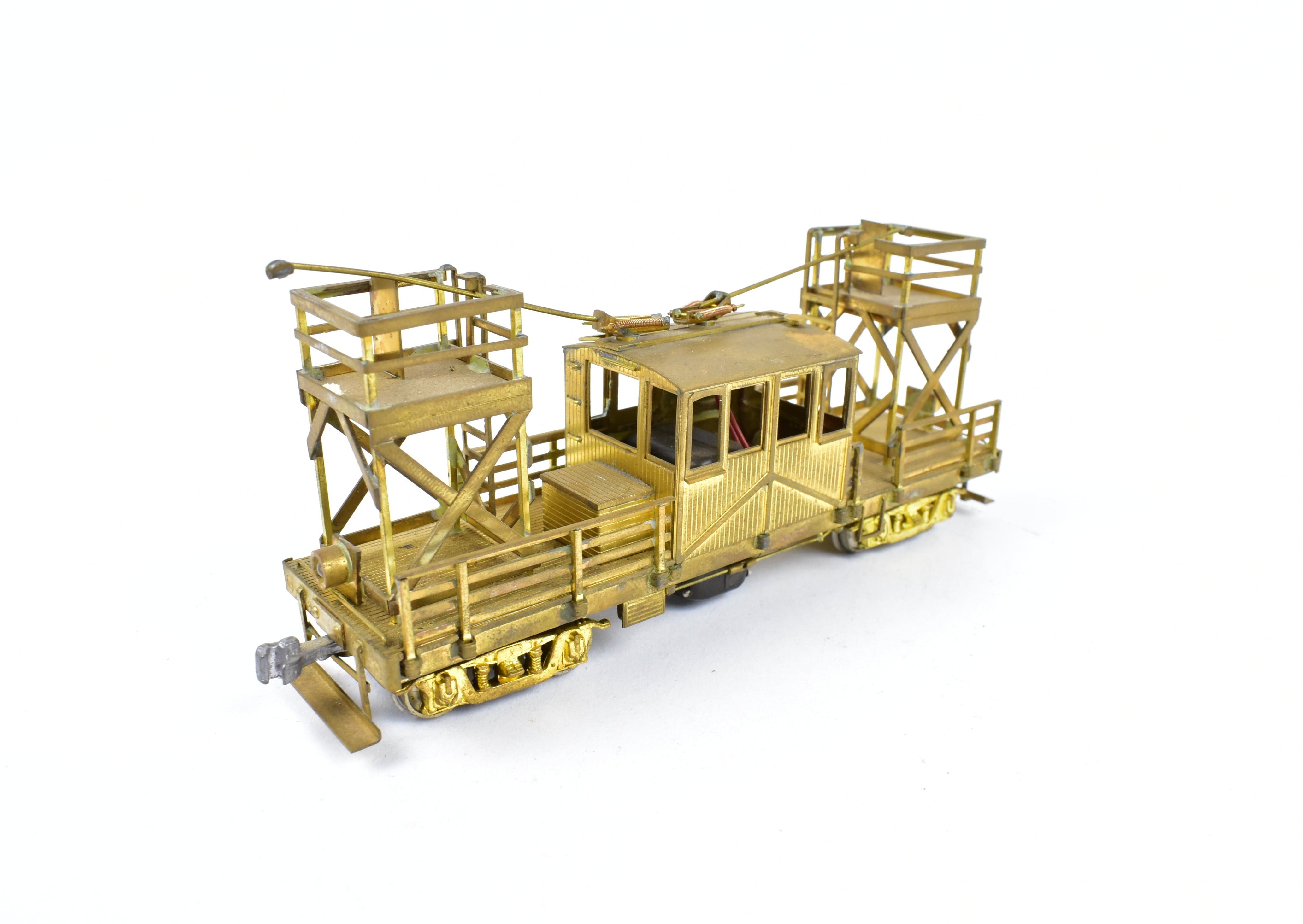 HO Scale Brass Suydam Pacific Electric Interurban Wood Wire Greaser - Tower Car Model (No Box, As - Is Condition)