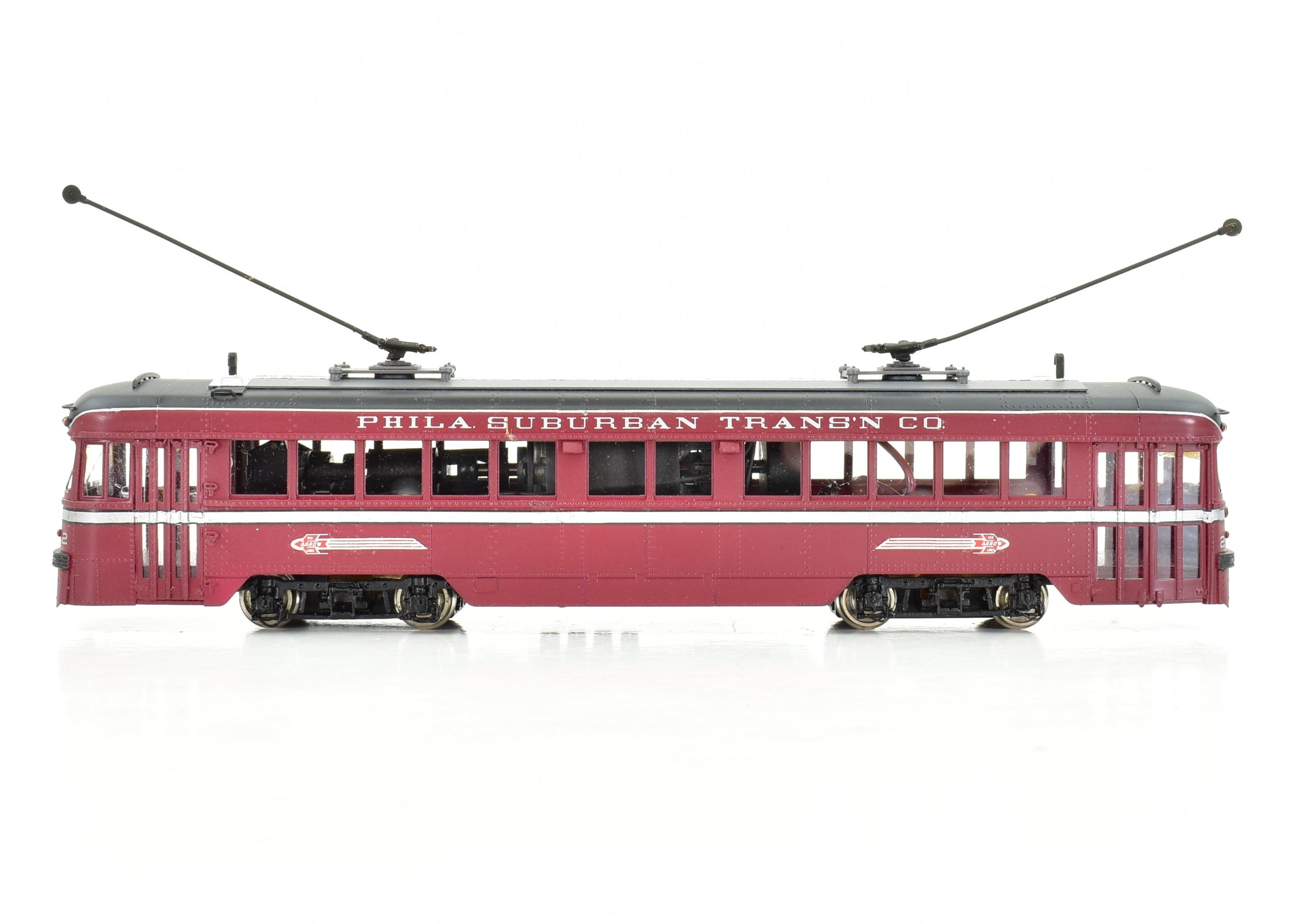 High - Quality HO Scale Brass MTS Imports Philadelphia Suburban Transportation Brilliner Interurban Model Train, Car Number CP #2