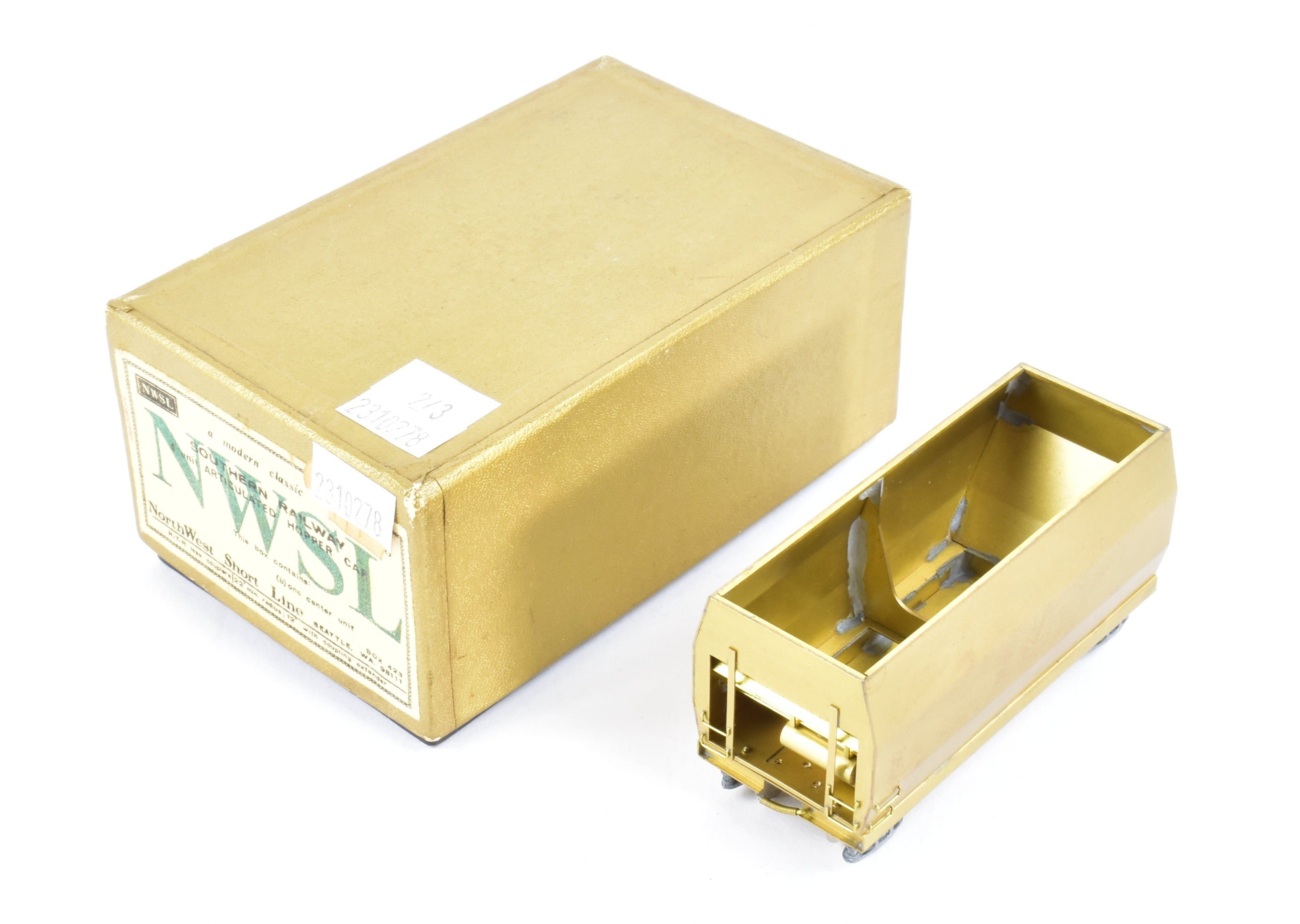 HO Brass 4-Unit Articulated Hopper Cars: NWSL & SOU Railway Models