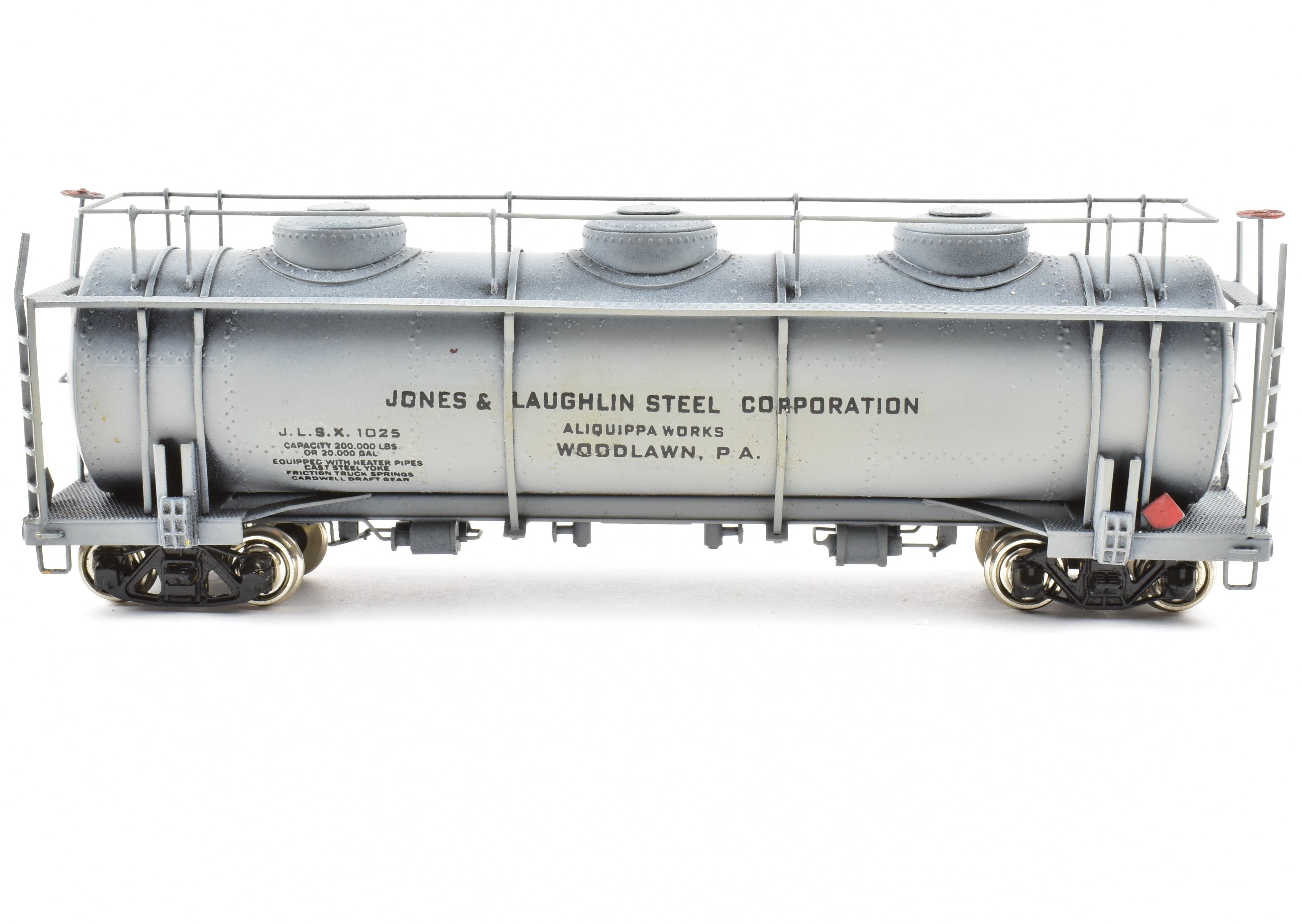 HO Scale Brass NorthWest Short Line 20,000 Gallon 3 Dome Tank Car with Kadee Couplers