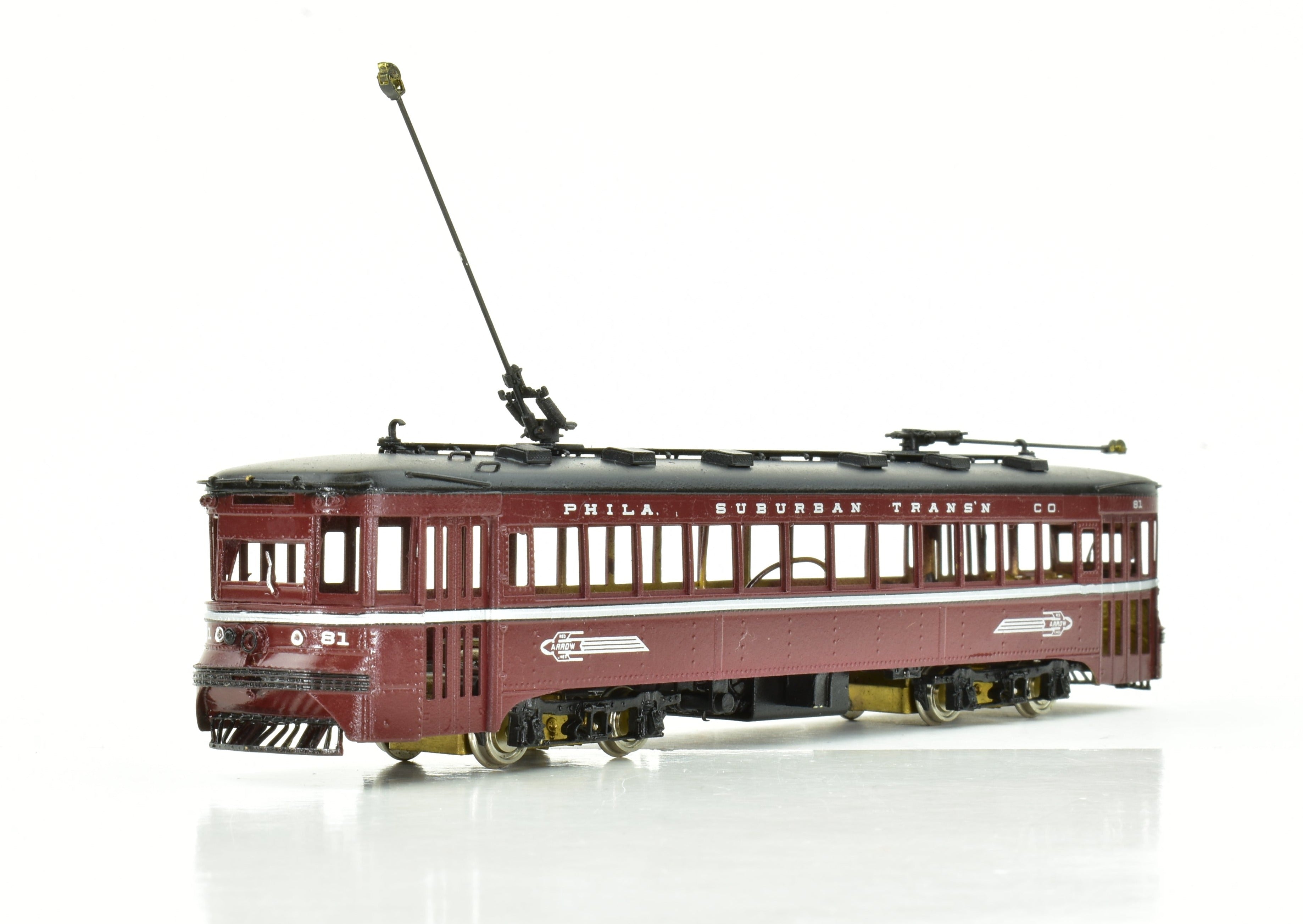 HO Brass MTS Imports 80 Series Philadelphia Suburban Transportation Powered Interurban CP