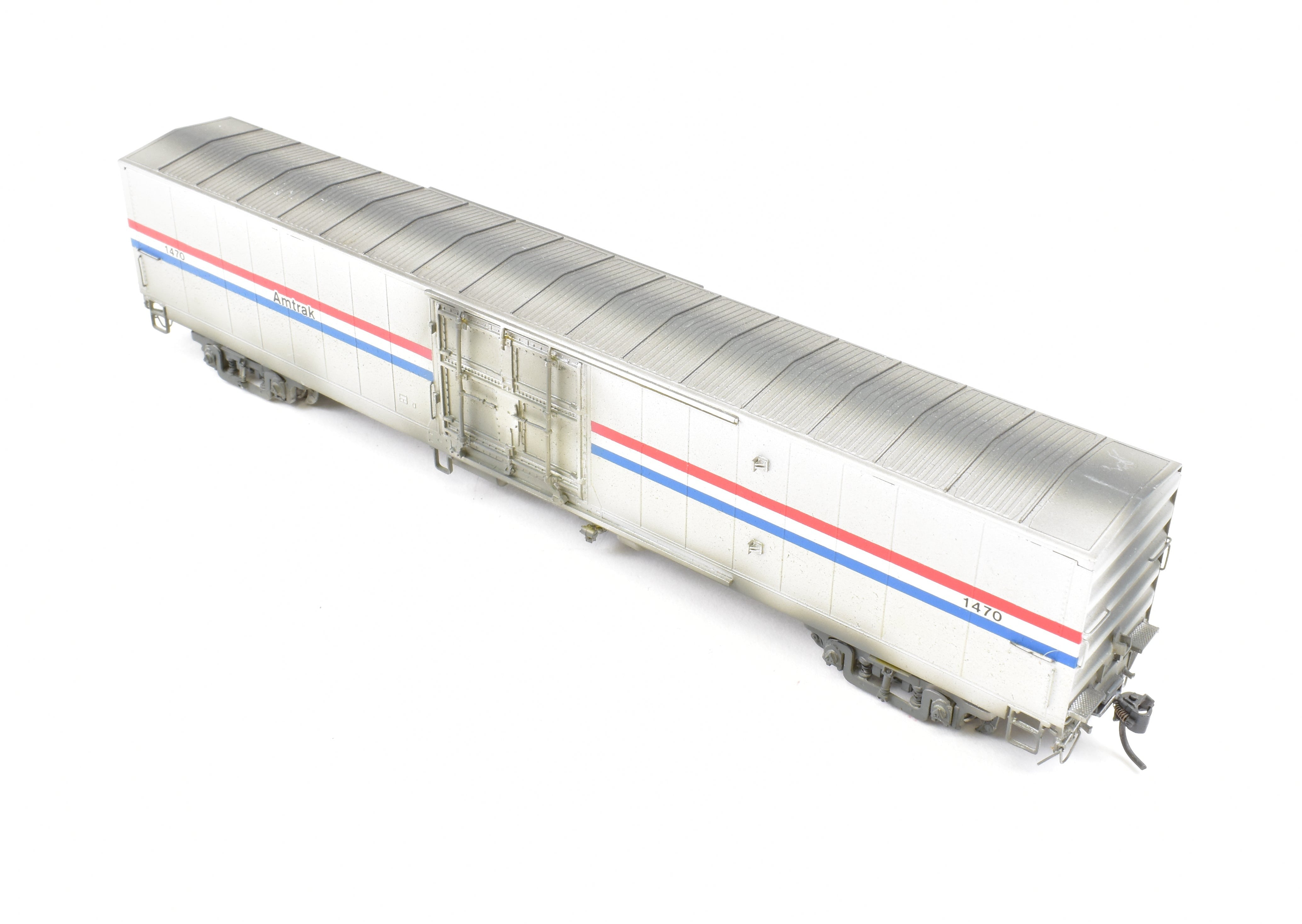 Custom Painted & Weathered HO Brass Metro Models Amtrak #1470 Merchandise Handling Car