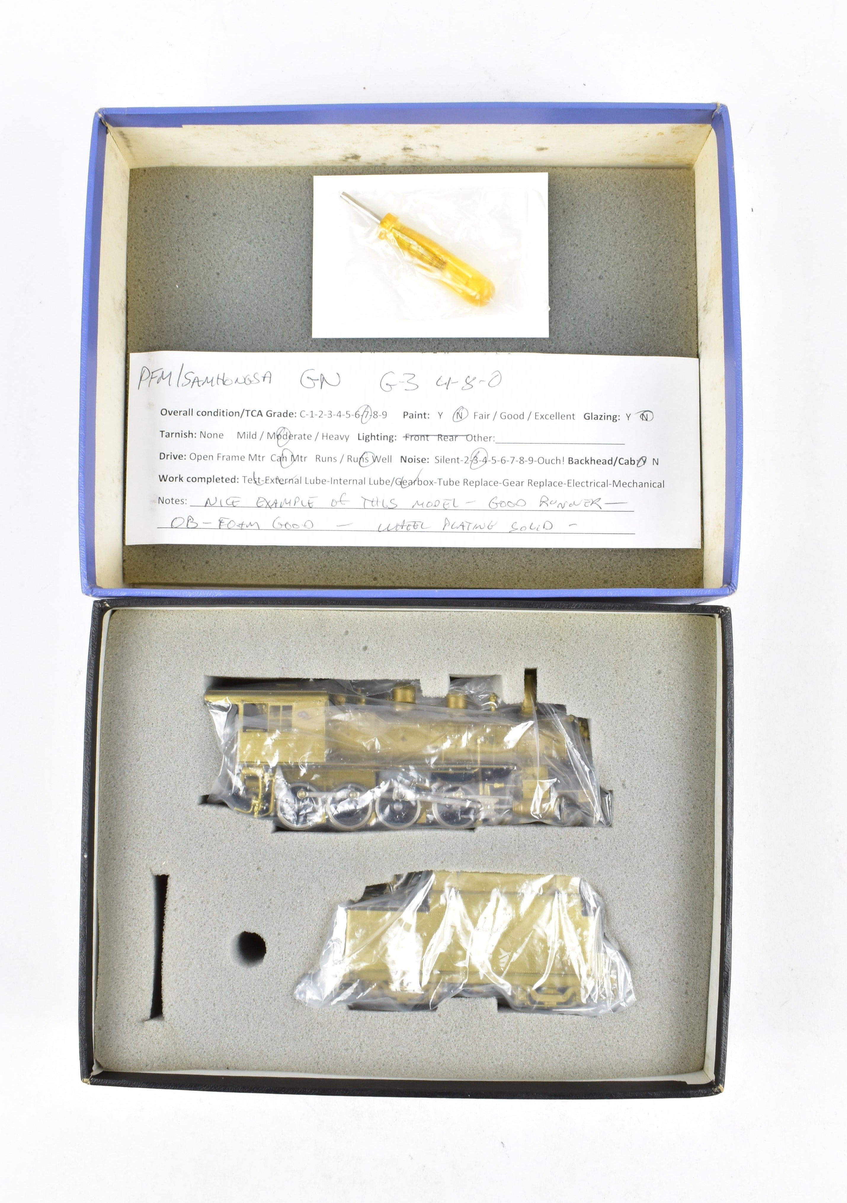 HO Scale Brass Pacific Fast Mail Model - Samhongsa GN Great Northern G - 3 Class 4 - 8 - 0 Steam Locomotive