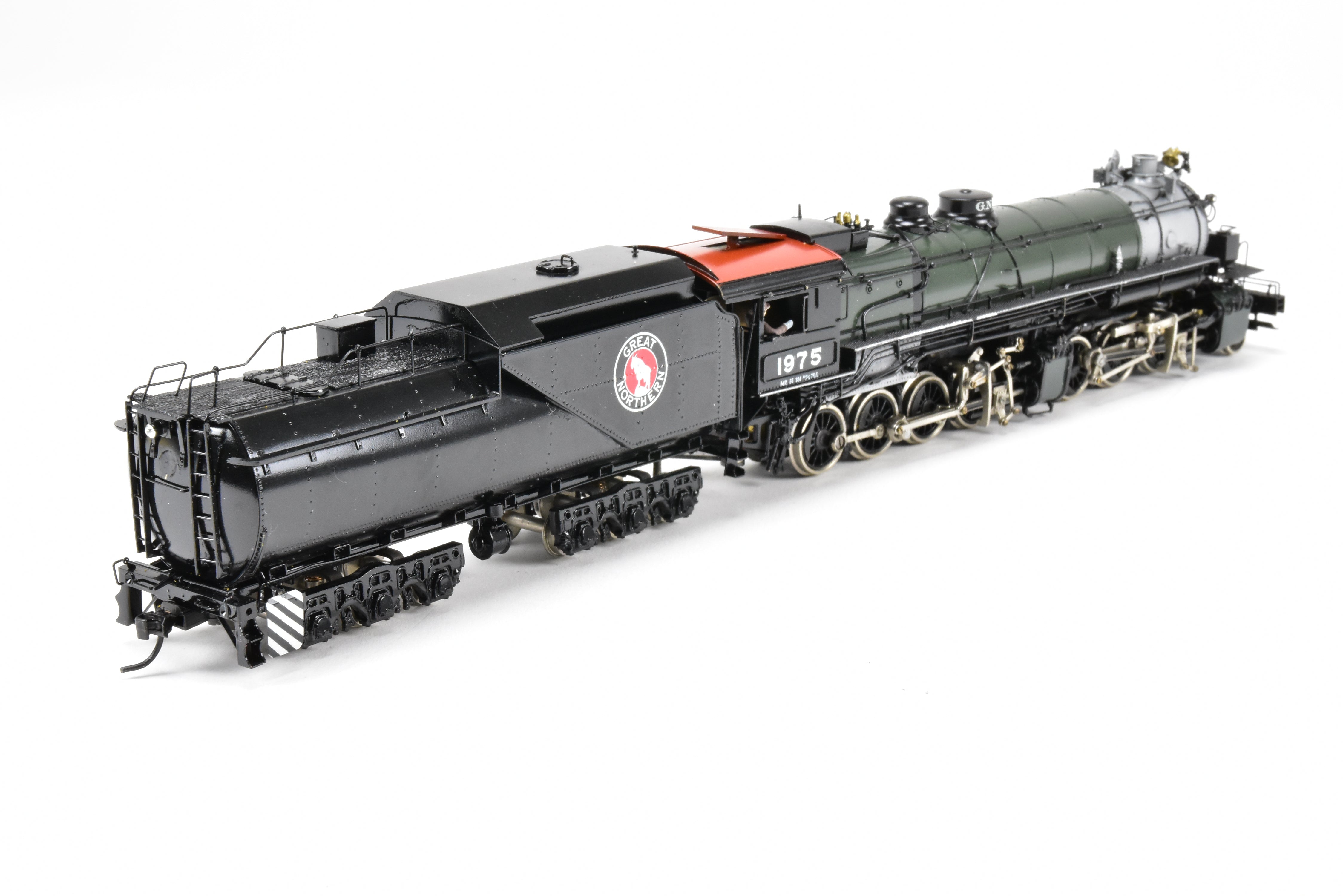 HO Scale Brass PFM - Tenshodo GN - Great Northern 2-6-8-0 Class M-2 Model Locomotive 1964 Run with Can Motor Upgrade and Professional Paint Job No. 1975