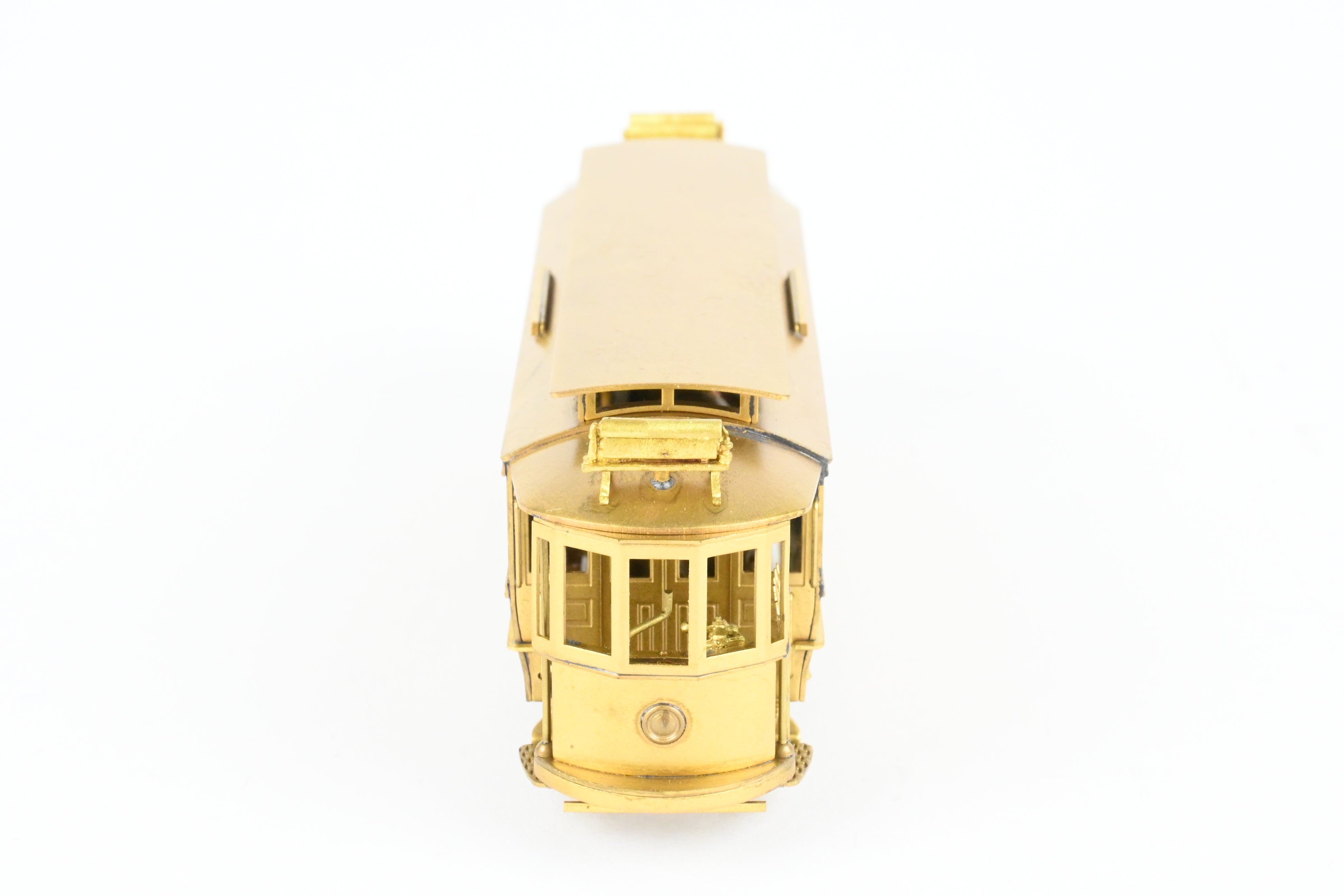 HO Scale Custom Brass Metropolitan Street Railway Single Truck Short Closed Trolley
