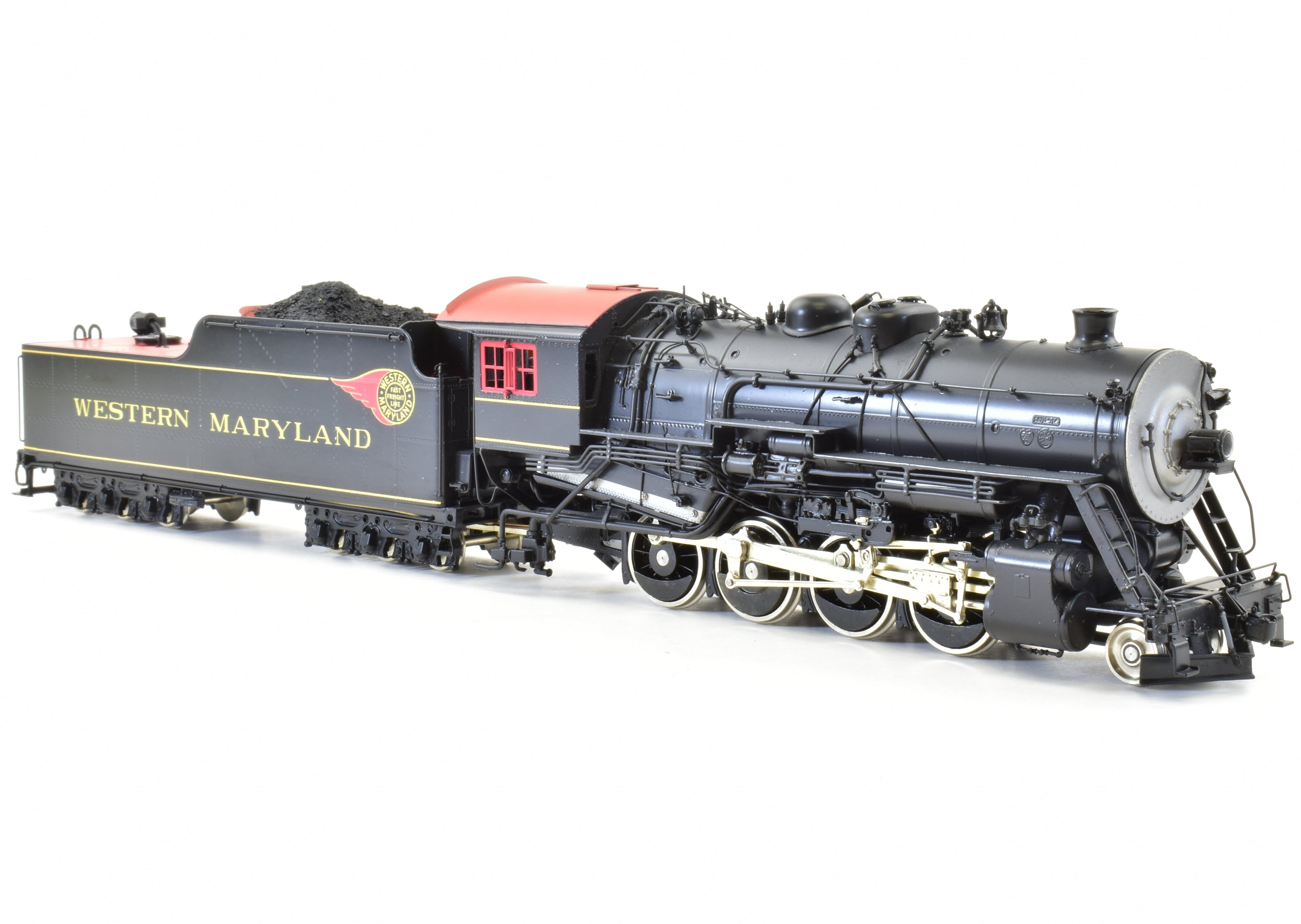 HO Scale Brass Oriental Limited Western Maryland H - 9 2 - 8 - 0 Steam Ejector Freight Locomotive Model