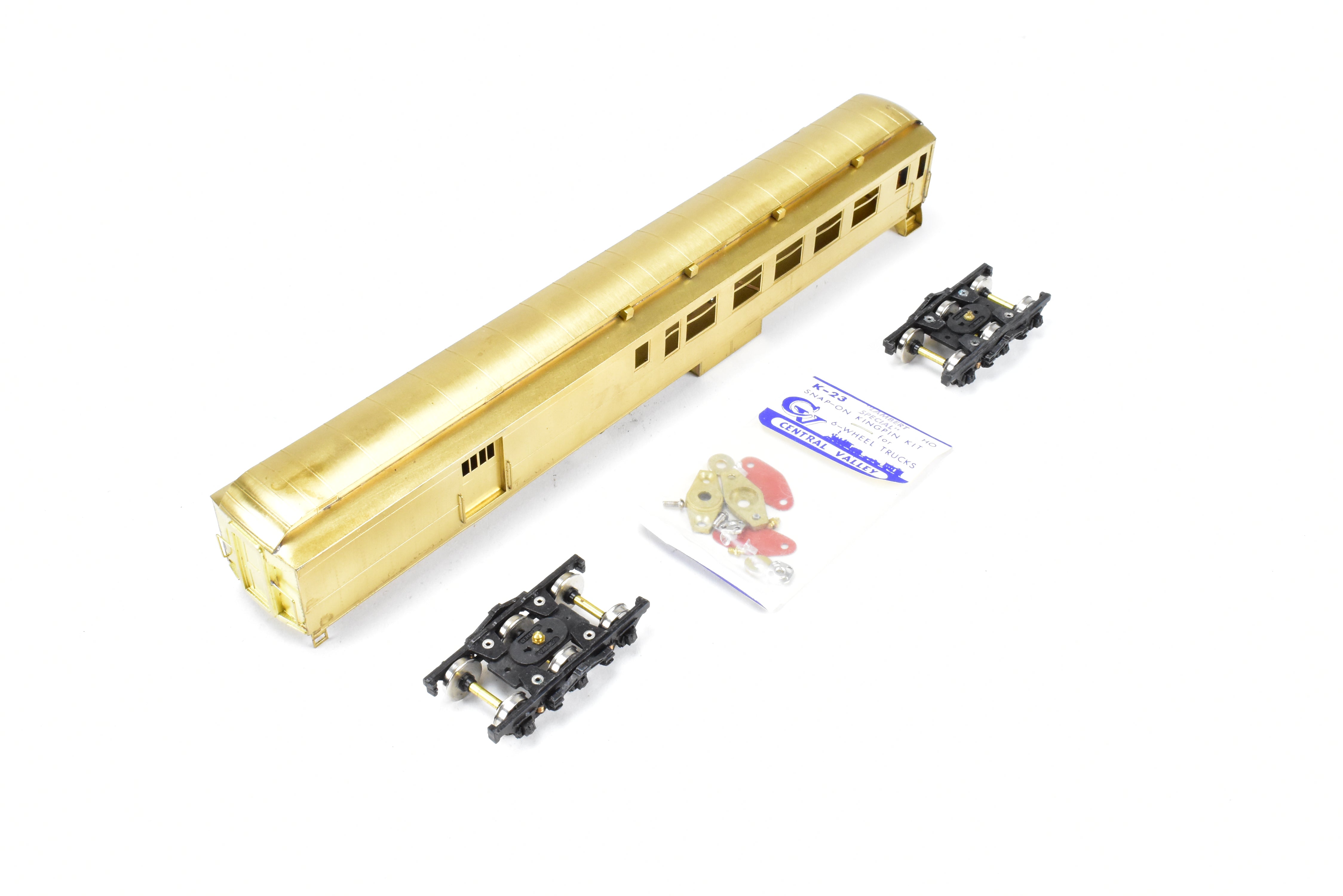 HO Scale Brass ATSF - Santa Fe Heavyweight Combine with Central Valley Trucks