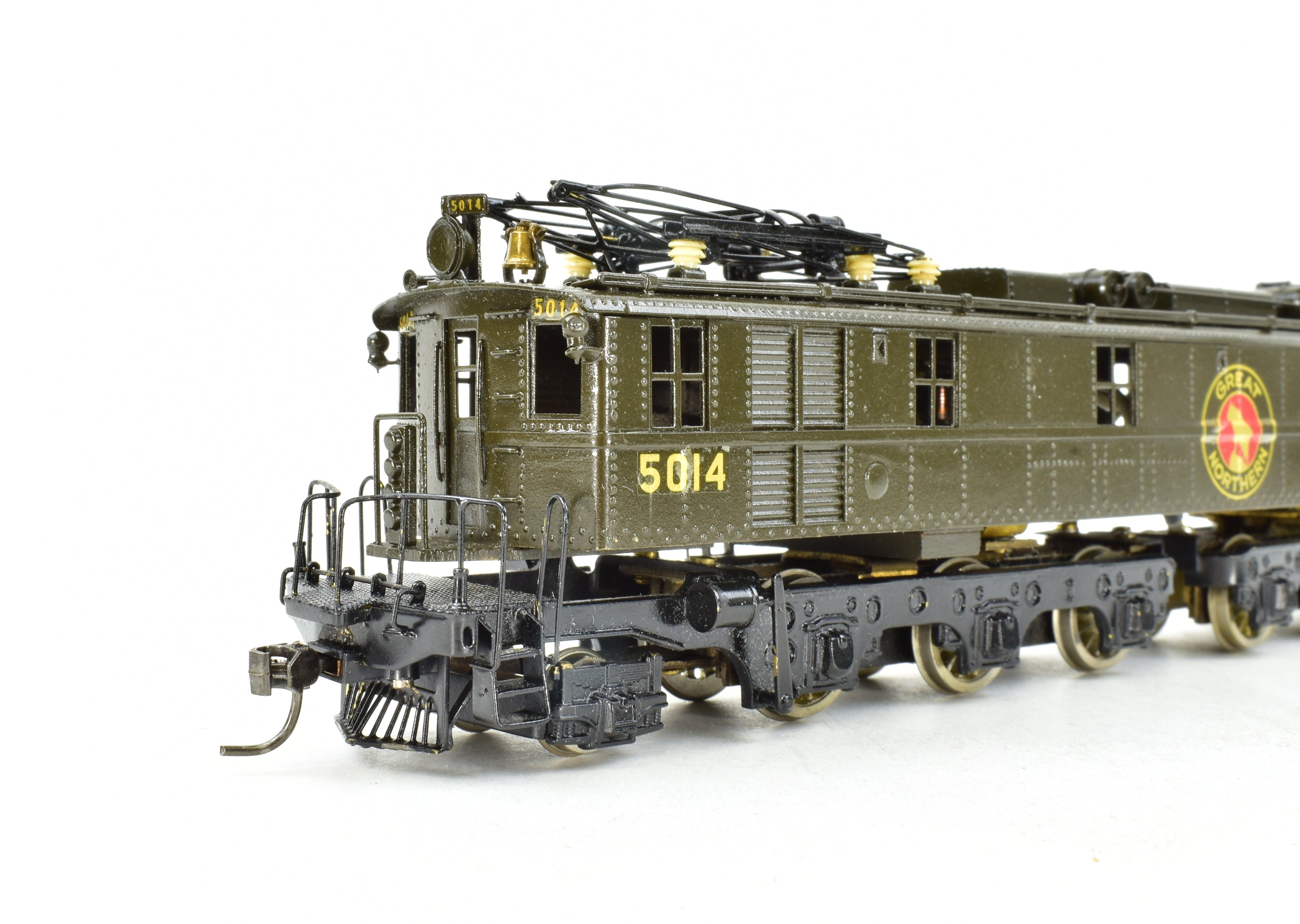 HO Scale Brass Max Gray Great Northern Y - 1 Electric Locomotive with Custom Green Paint, Model CP No. 5014