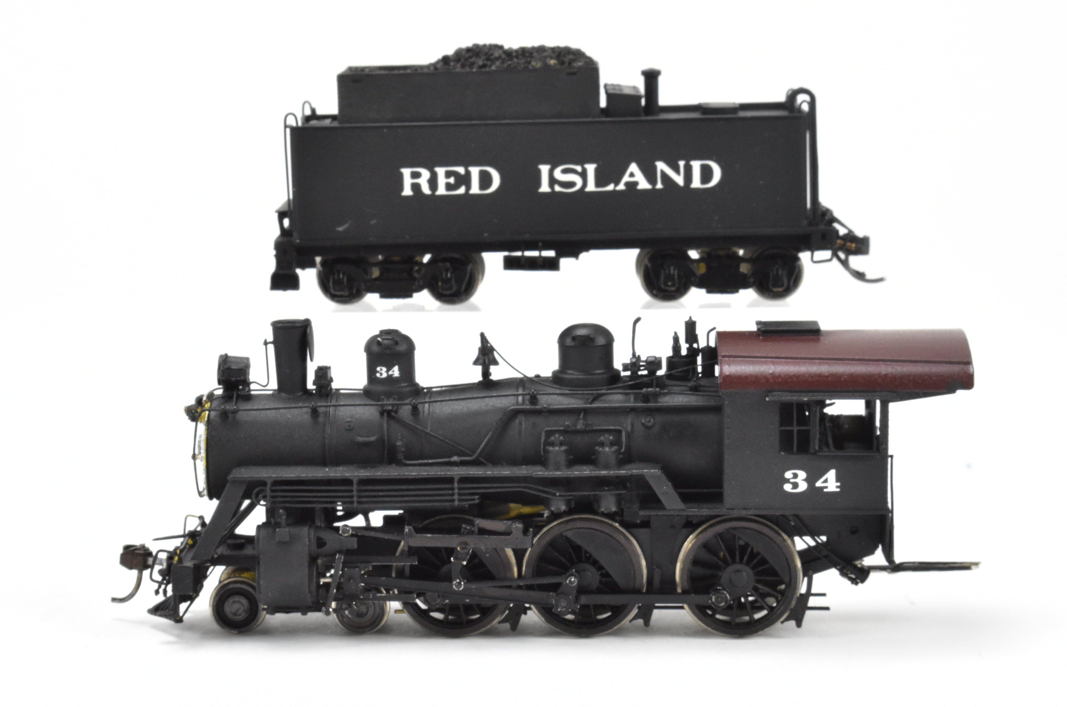 HO Brass PFM Samhongsa 4-6-0 Ten Wheeler CP Red Island #34 Coal Tender Model