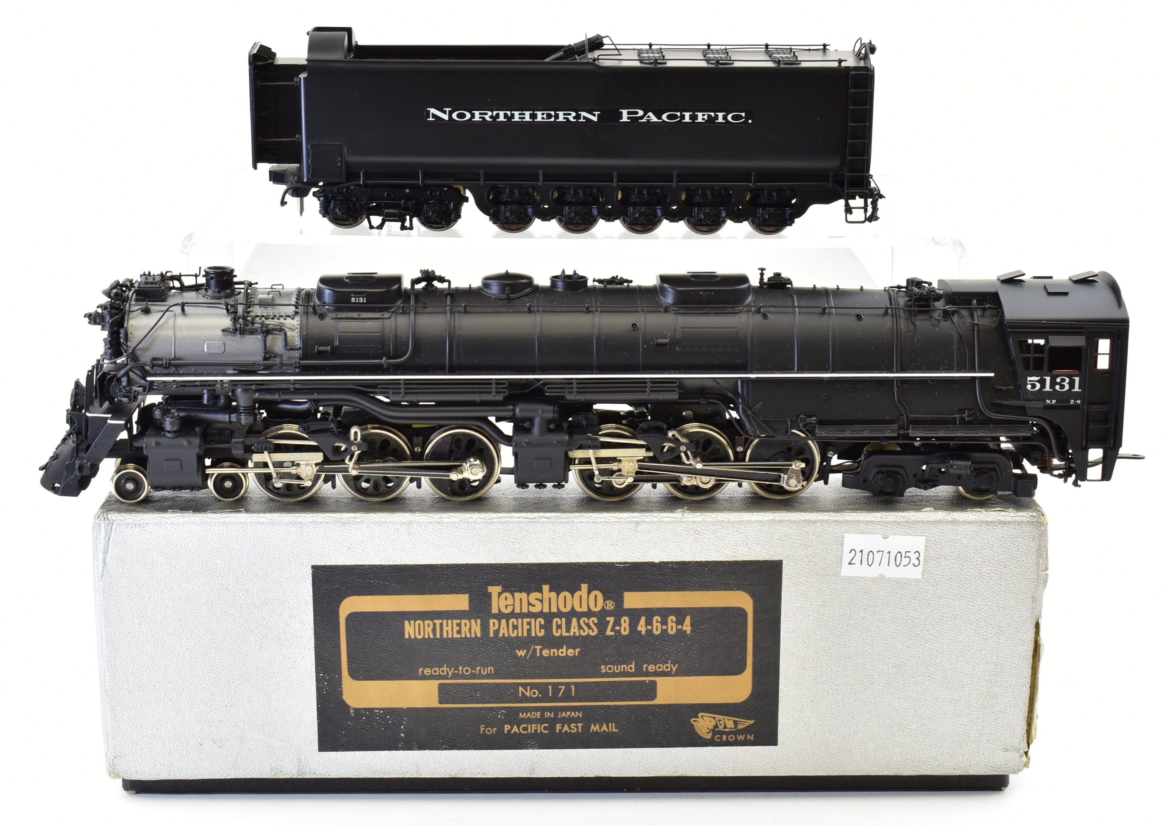 HO Scale Brass PFM - Tenshodo Northern Pacific Class Z - 8 4 - 6 - 6 - 4 Steam Locomotive Model from 1979 Run