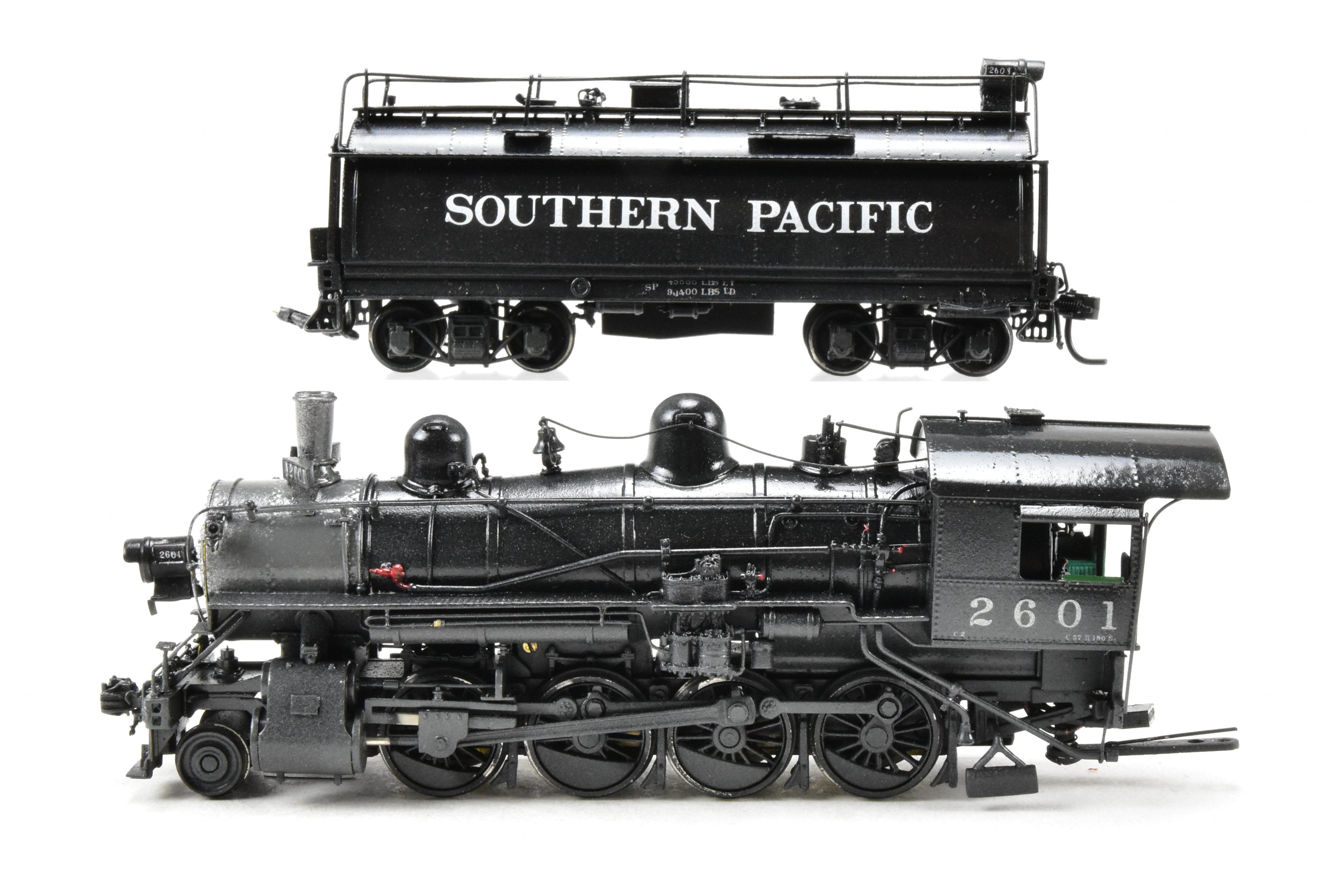 HO Scale Brass Model Train - Southern Pacific Class C - 2 2 - 8 - 0 Oriental Limited with Tsunami DCC and Sound System, Cab Number 2601