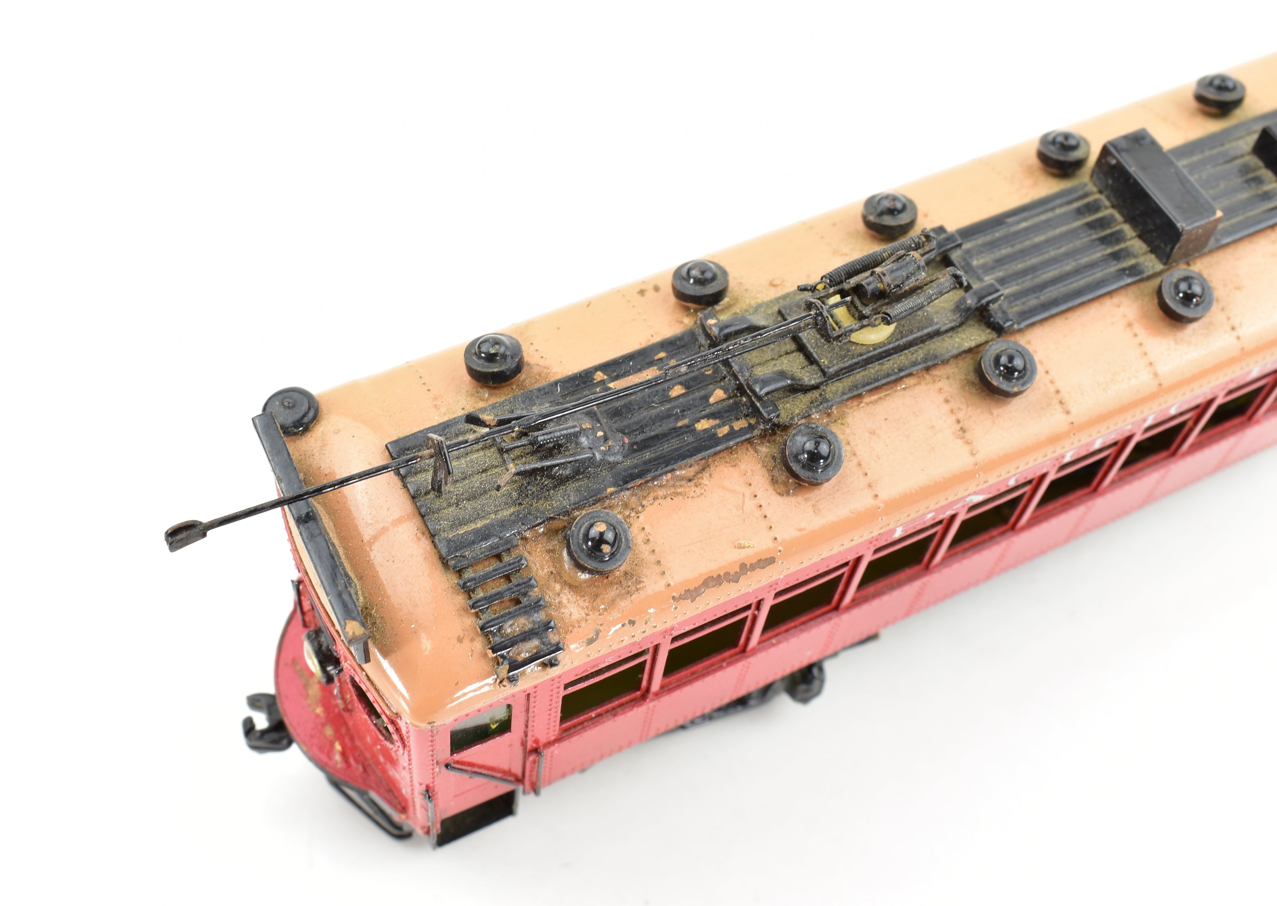 HO Brass Suydam Pacific Electric Portland Combine with Painted Can Motor - Sold As Is
