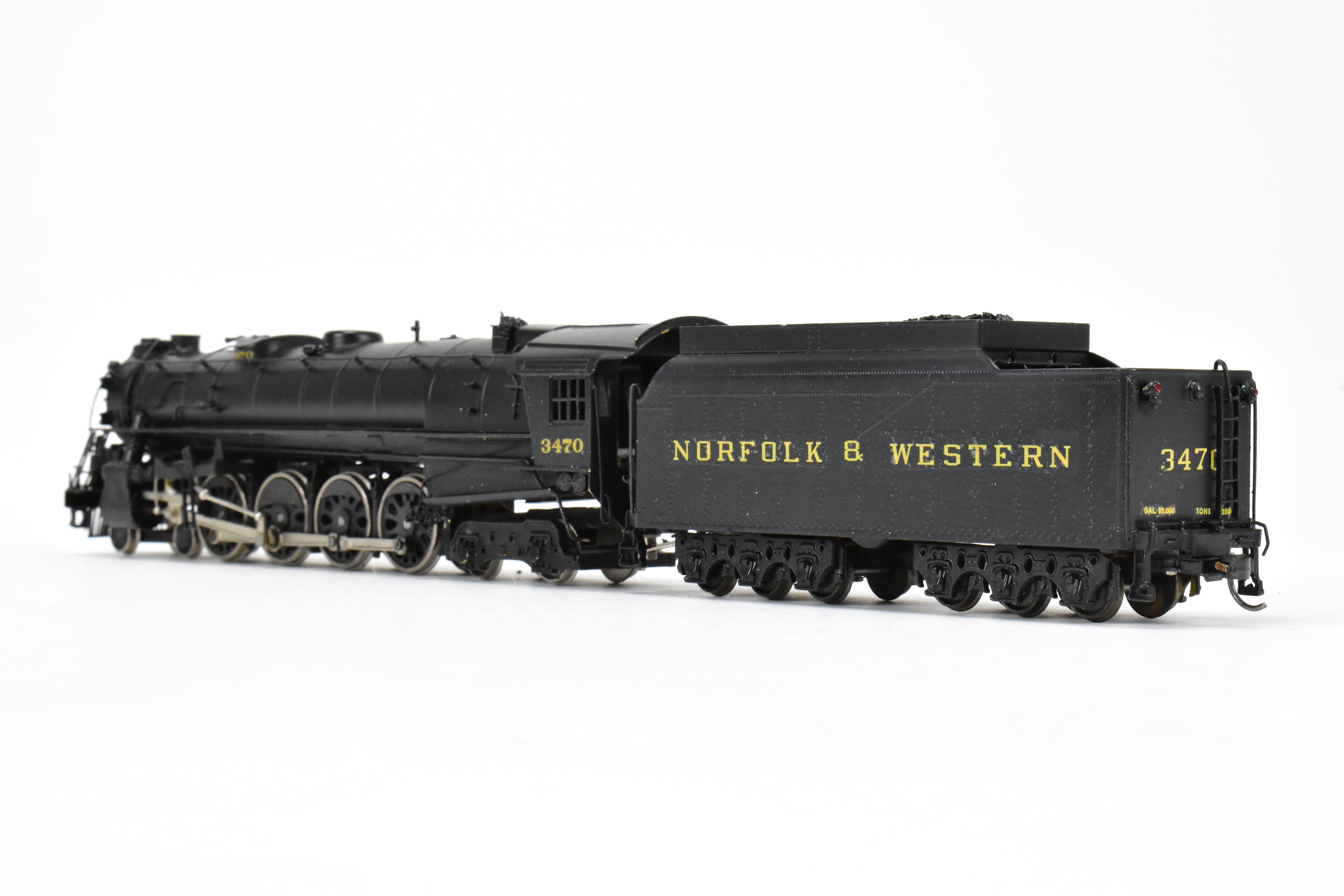 HO Scale Brass Nickel - Plated Model Train: DL&W - Lackawanna Class Q - 4a 4 - 8 - 4 Modern Pocono, Representing Norfolk & Western #3470