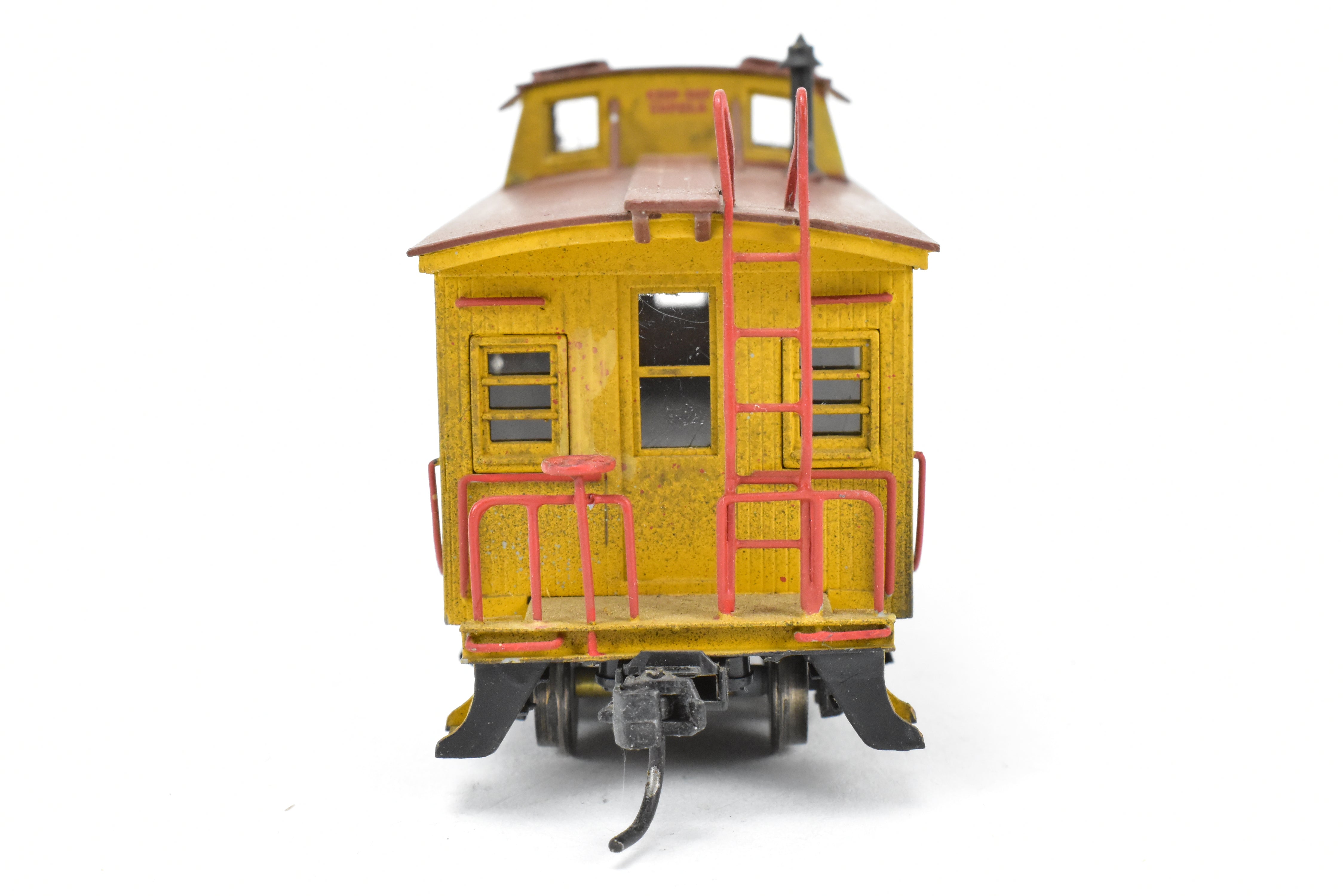 HO Scale Brass Lambert Union Pacific CA - 1 Caboose Model with Incorrect Trucks, Custom Painting and Weathered Appearance