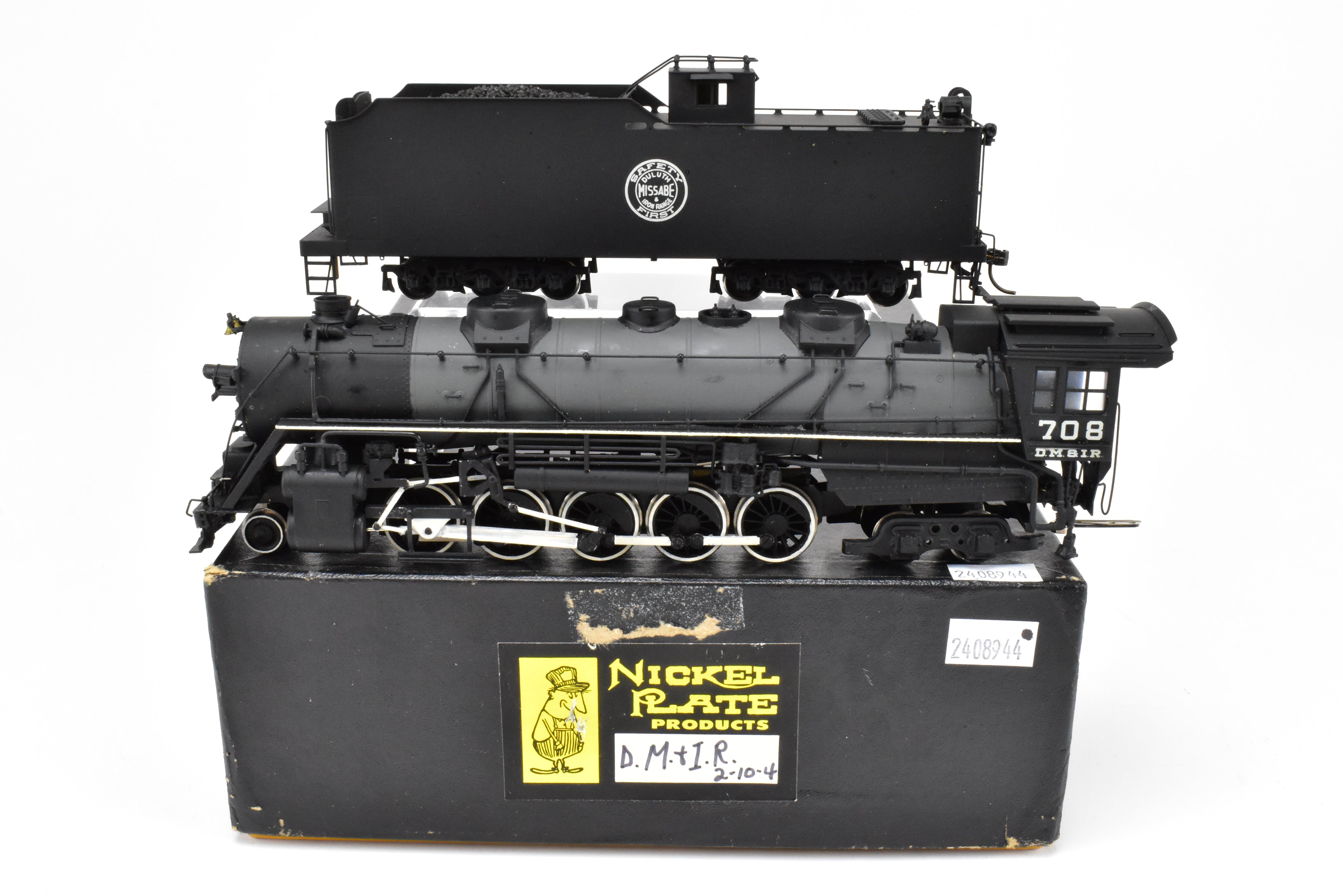HO Brass Nickel - Plated DM&IR E - 4 Class 2 - 10 - 4 Texas Type Custom Painted Locomotive No. 708