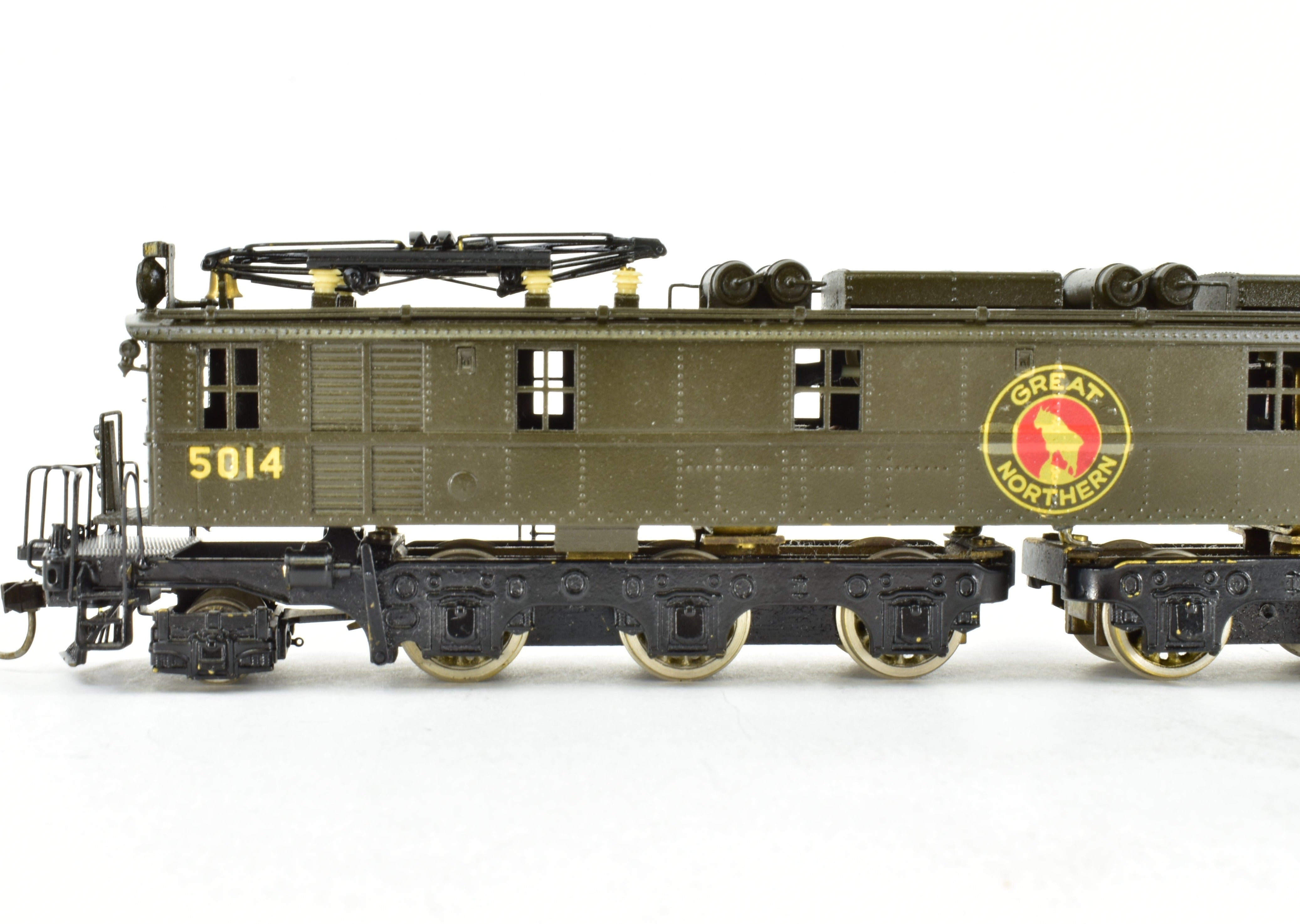 HO Scale Brass Max Gray Great Northern Y - 1 Electric Locomotive with Custom Green Paint, Model CP No. 5014