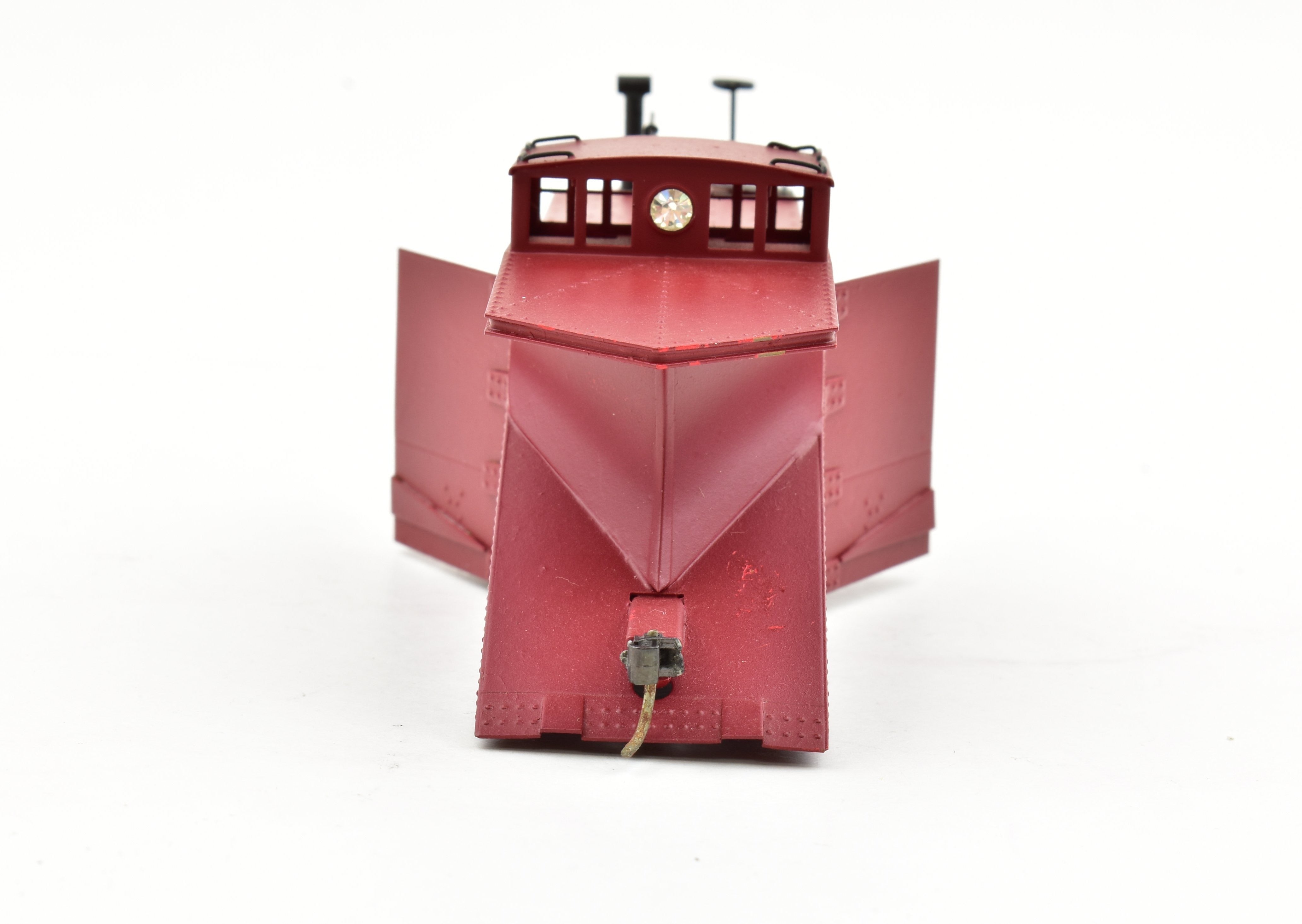 HO Scale Brass NJ Custom MOW Snow Plow with All - Steel Construction and Working Wings