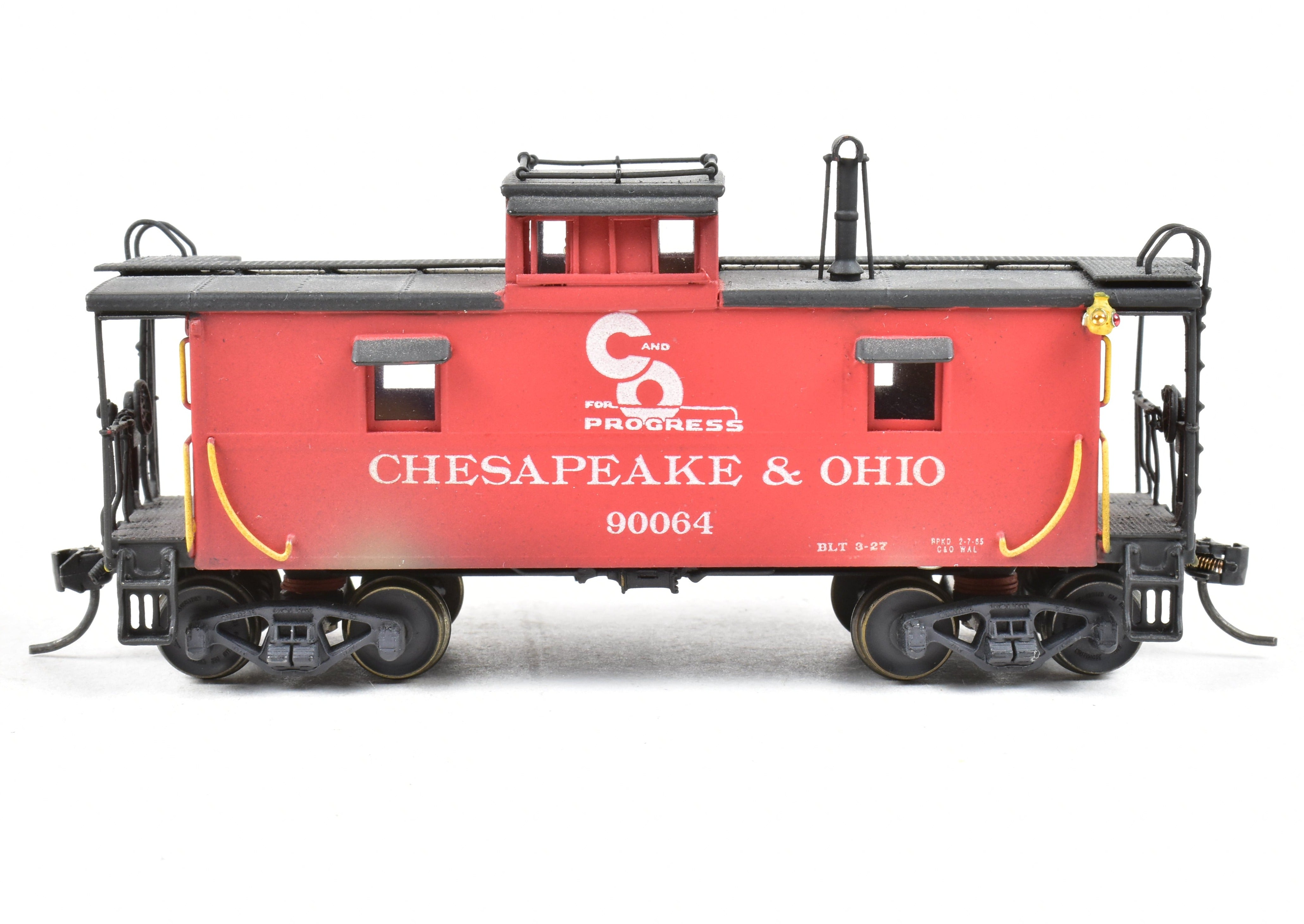 Custom Painted HO Brass Nickel Plate Chesapeake & Ohio Steel Caboose