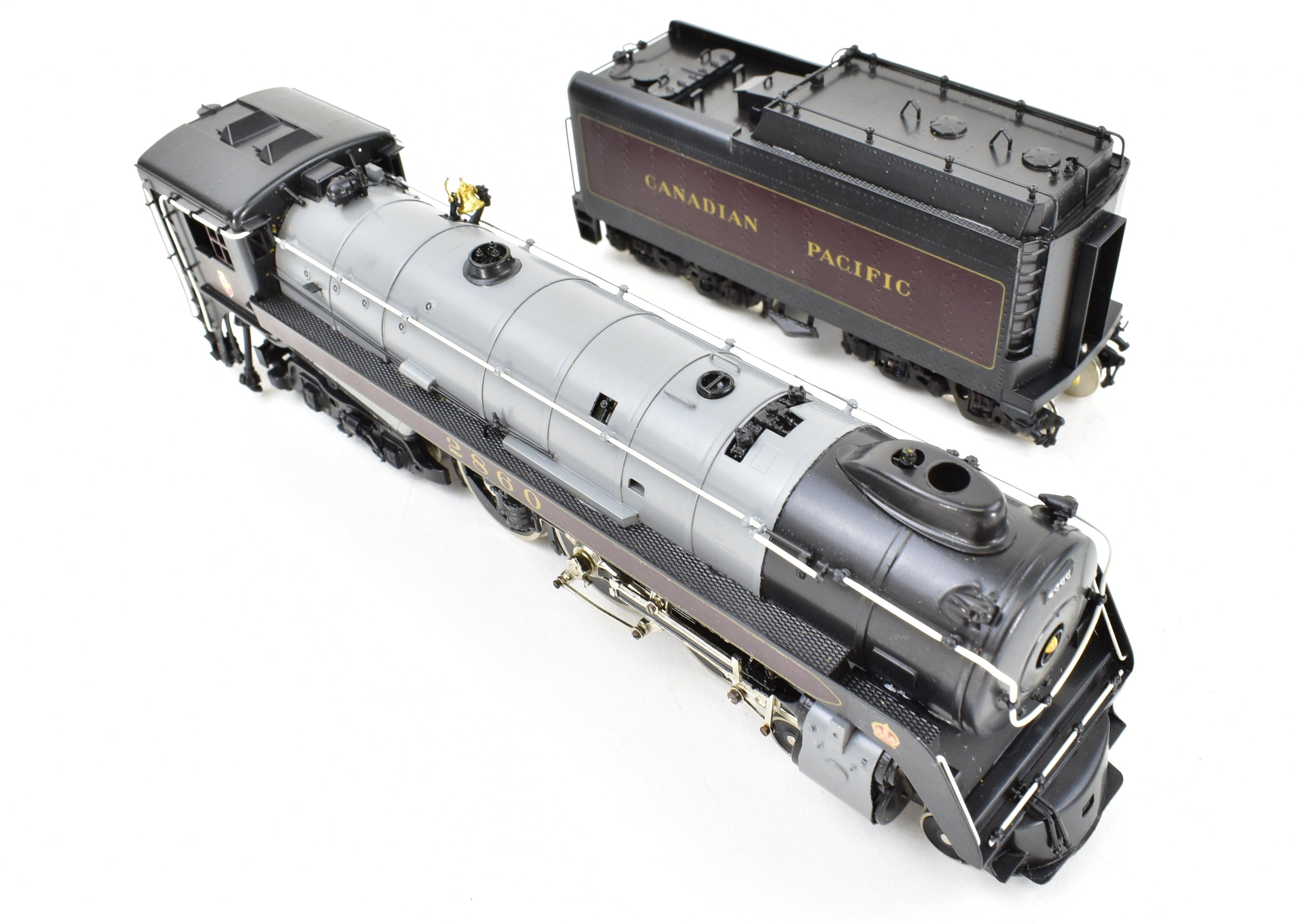High - Quality HO Scale Brass PFM - Tenshodo Canadian Pacific Railway 4 - 6 - 4 Class H - 1e #2860 Royal Hudson Model Locomotive for Railway Enthusiasts