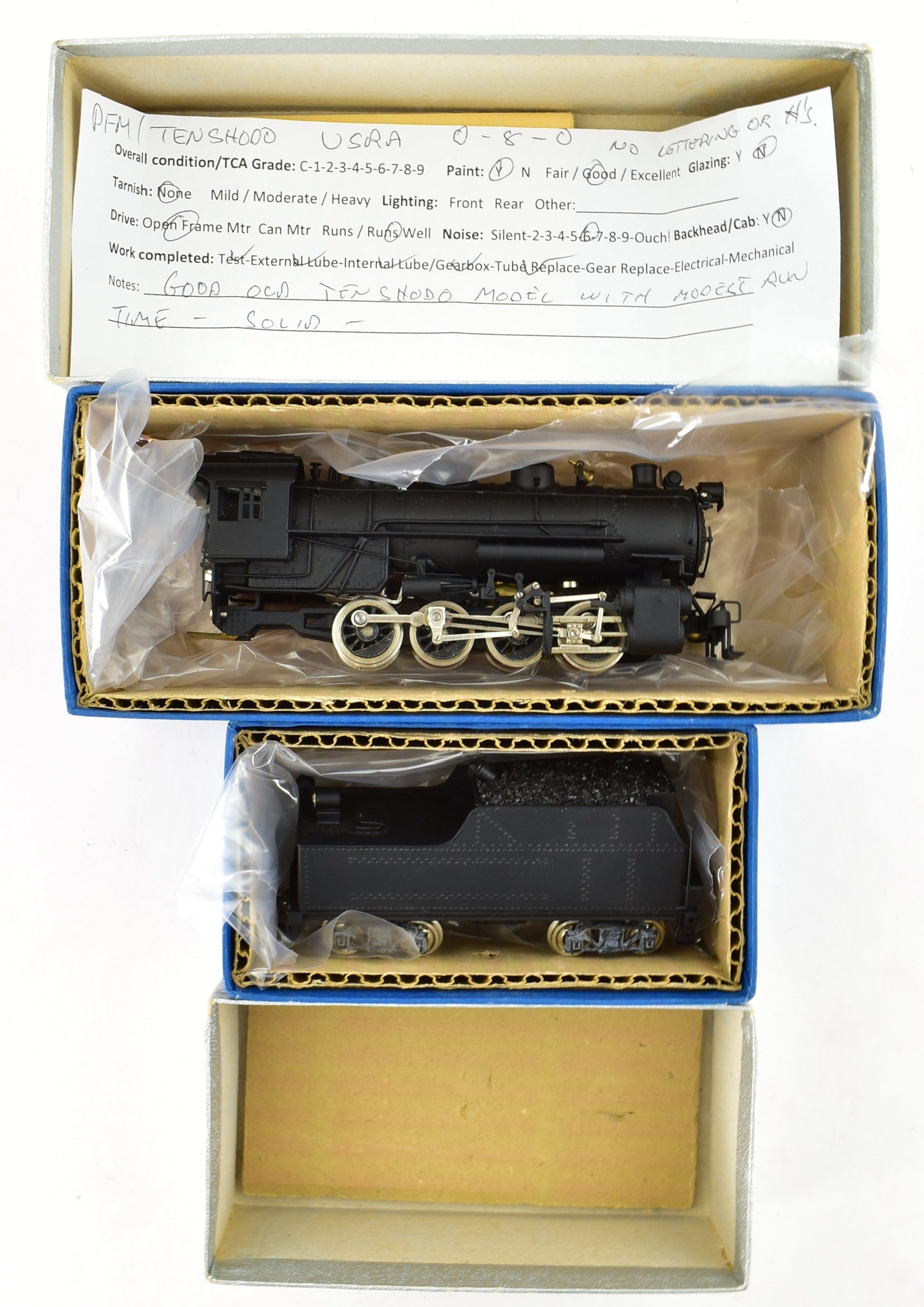 HO Scale Brass PFM - Tenshodo USRA 0-8-0 Switcher Factory Painted Model