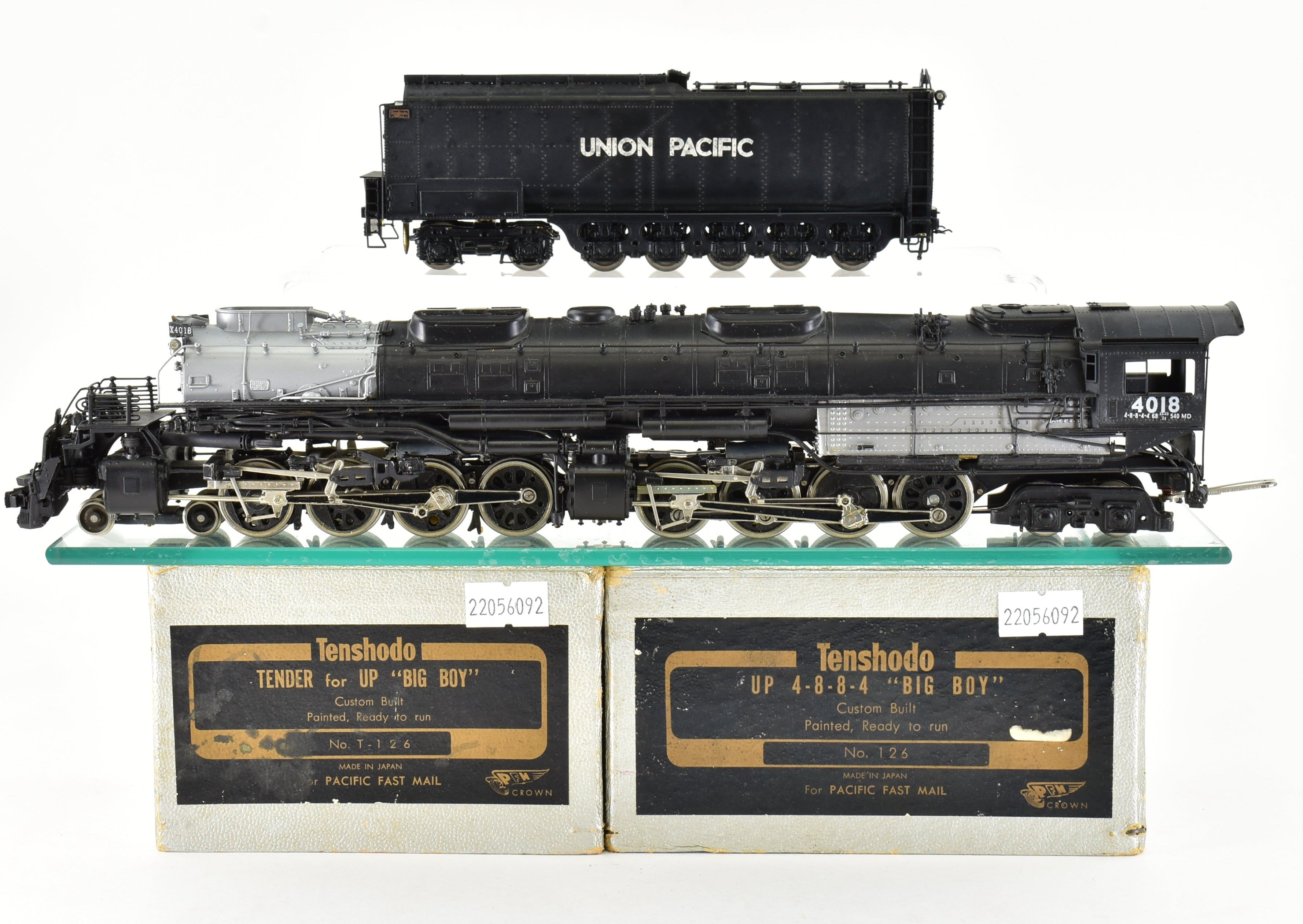 HO Scale Brass PFM - Tenshodo Union Pacific 4-8-8-4 Big Boy Crown Steam Locomotive with Signature Series Tender, Model No. 4018 from the 1969 Run