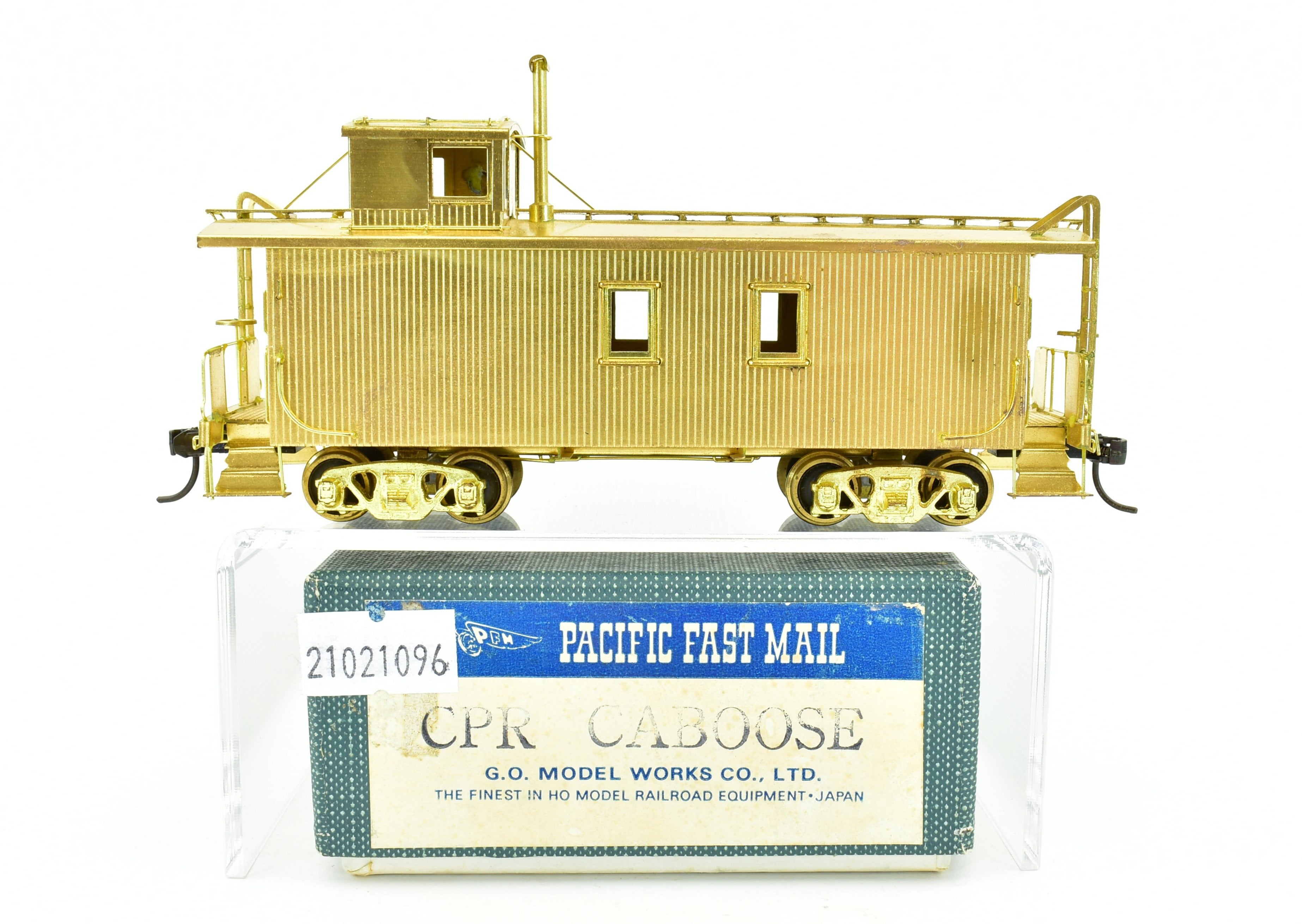 HO Scale Brass Model of Pacific Fast Mail (PFM) Canadian Pacific Railway Wood Caboose