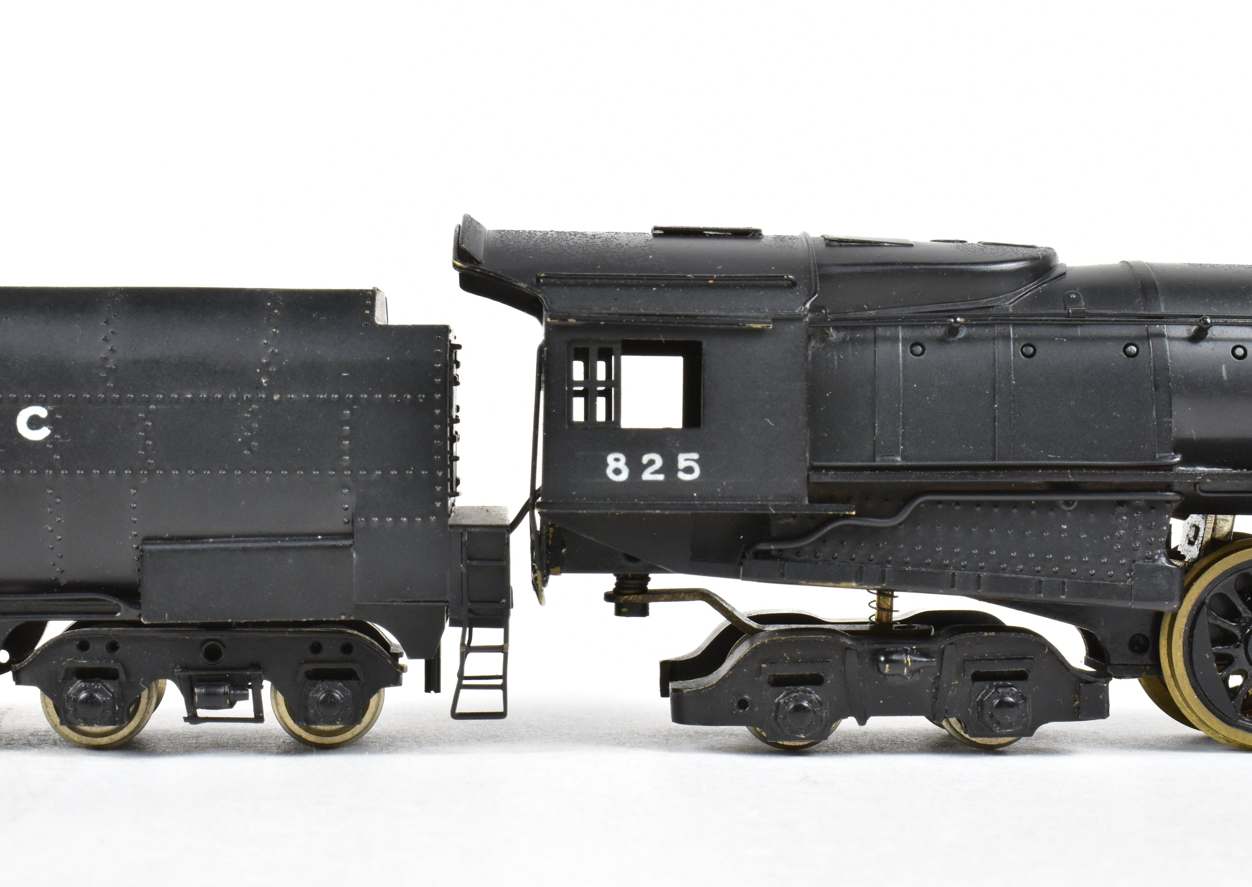 Handmade HO Scale Brass Pacific Fast Mail Model Train - Union Pacific 4-8-4 FEF-2, Painted Black, Mid-1950s, One of Three Limited Edition